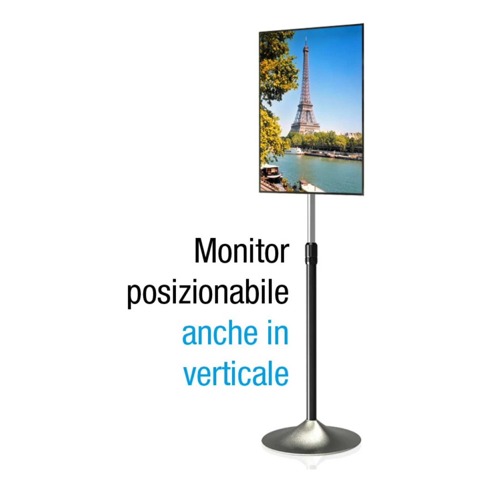 Techly ICA-TR10 montage des affichages de messages 68,6 cm (27") Argent