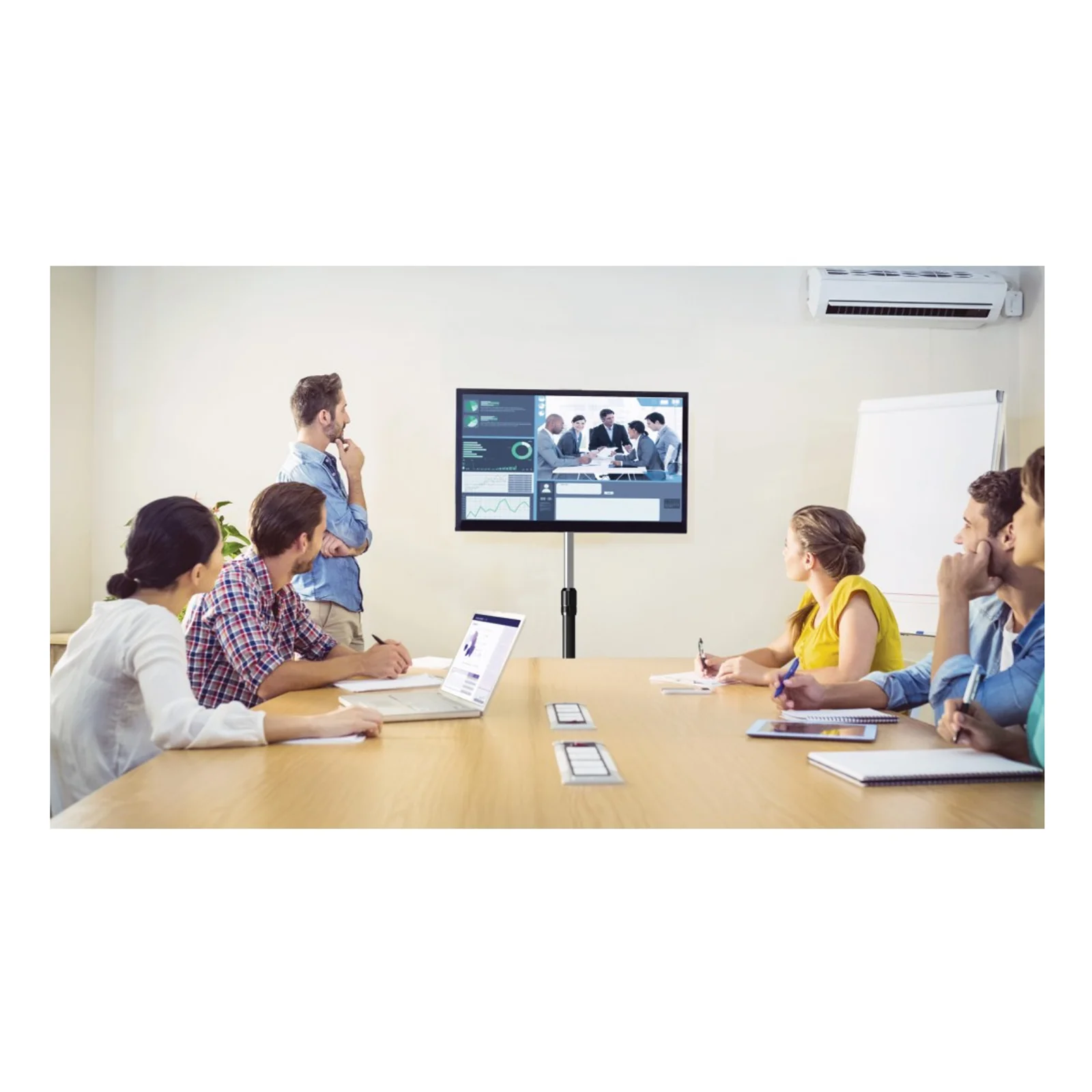 Techly ICA-TR10 montage des affichages de messages 68,6 cm (27") Argent