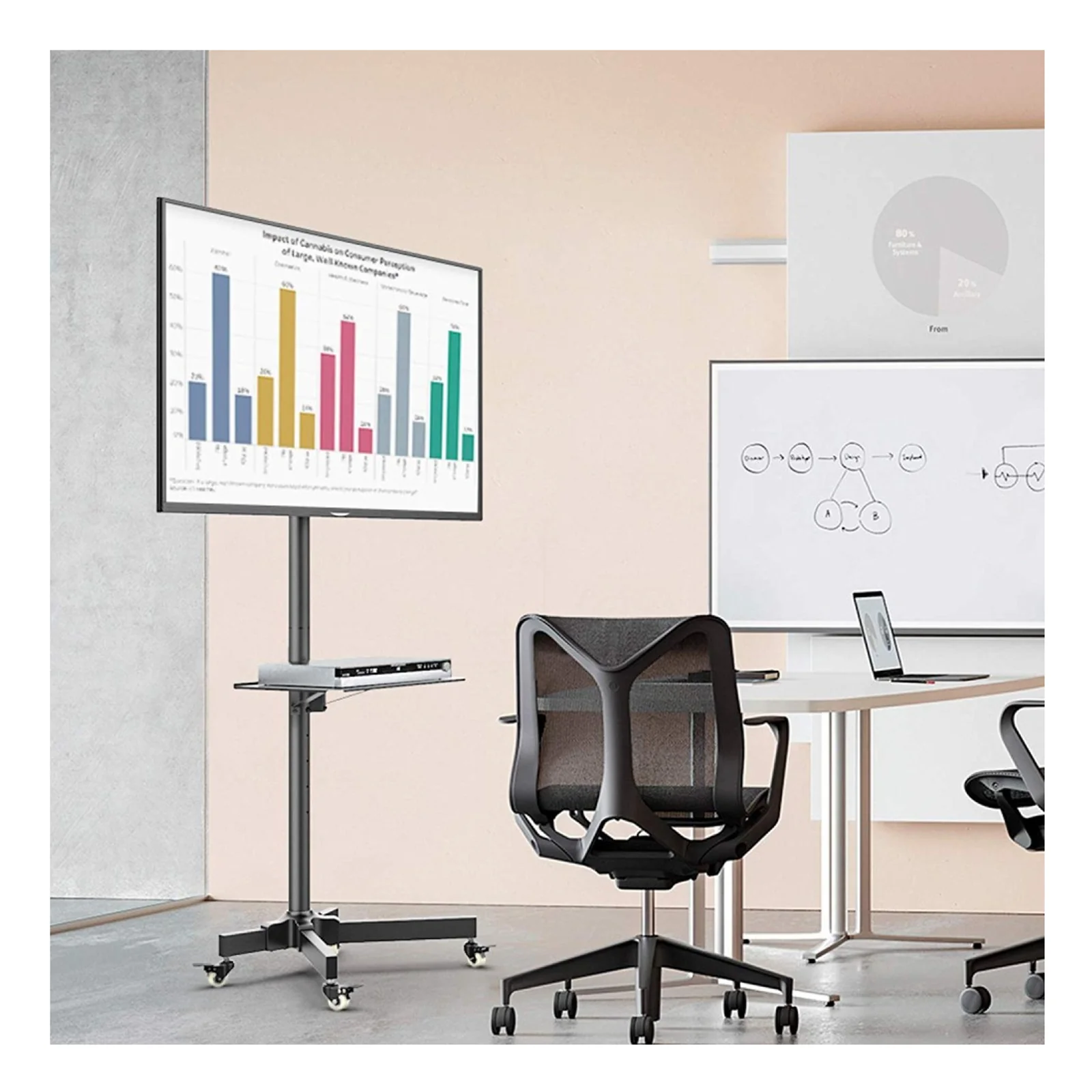 Techly ICA-TR21 support pour téléviseur 139,7 cm (55") Noir
