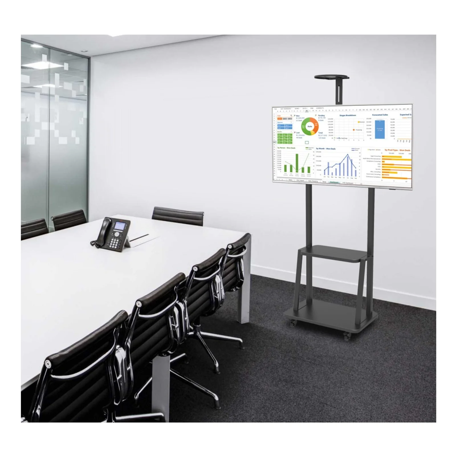 Techly ICA-TR33 montage des affichages de messages 177,8 cm (70") Noir