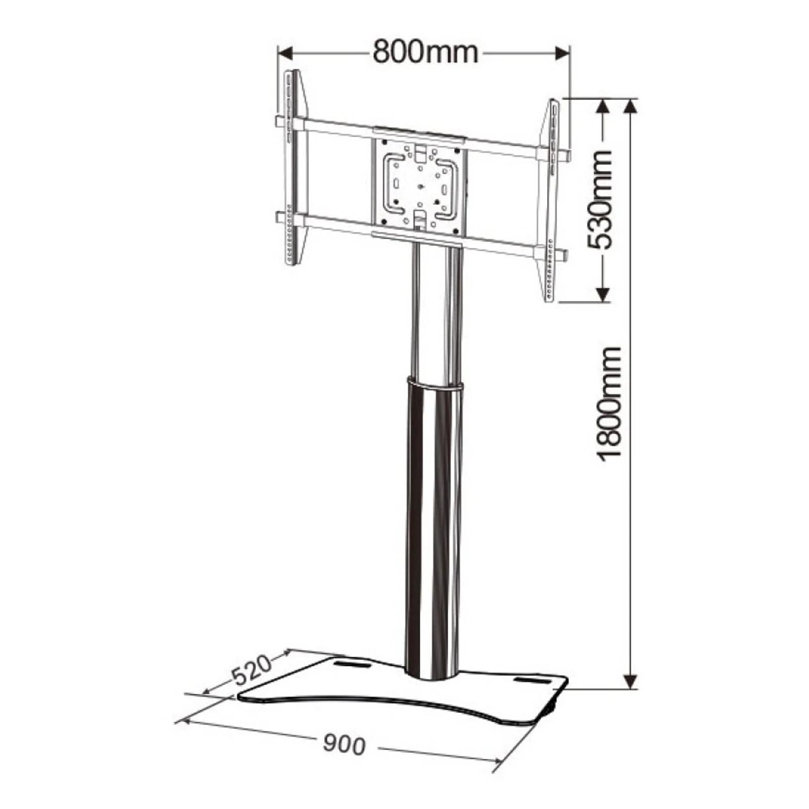 Techly ICA-TR39 Support TV et centre de divertissement