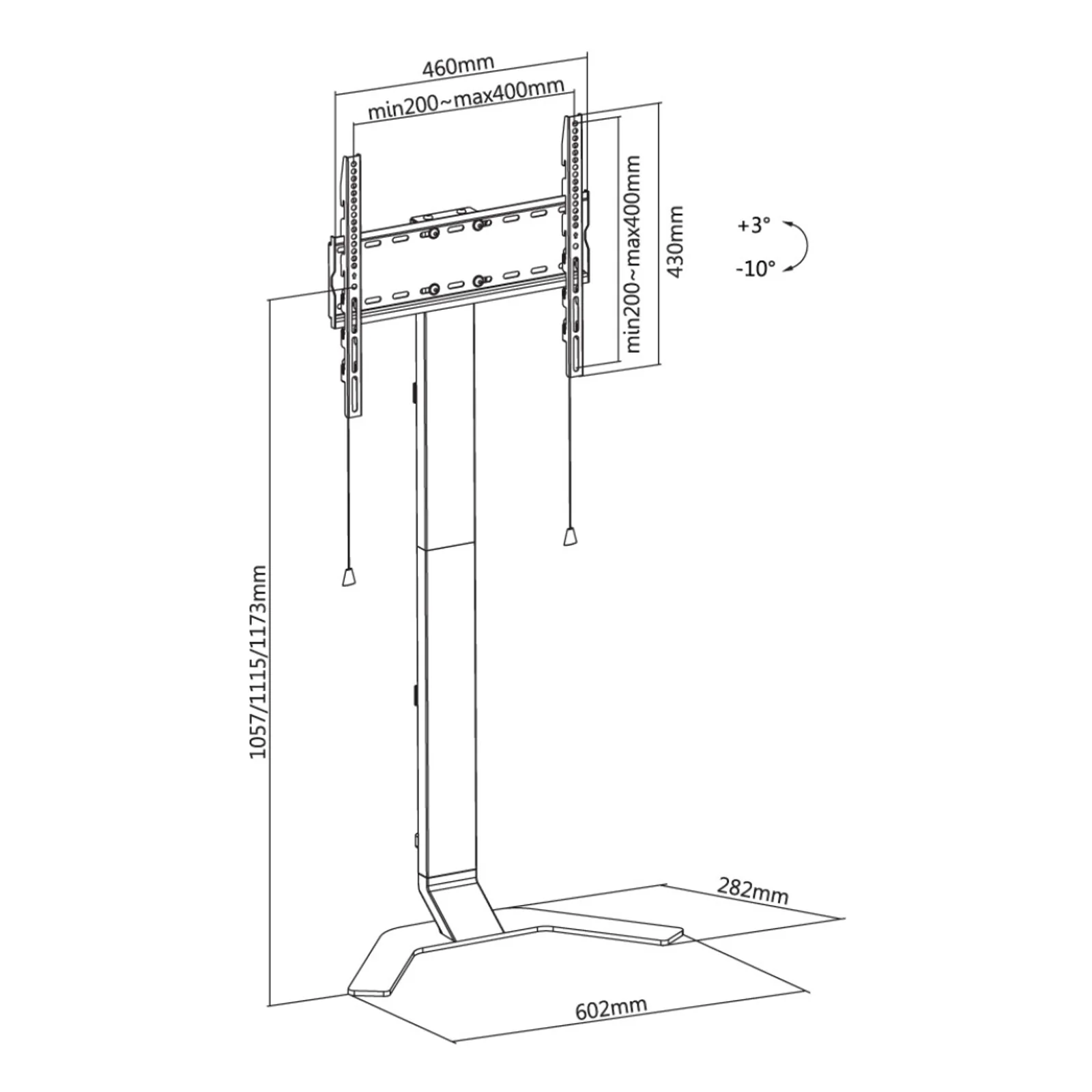 Techly ICA-TR47 Support TV et centre de divertissement