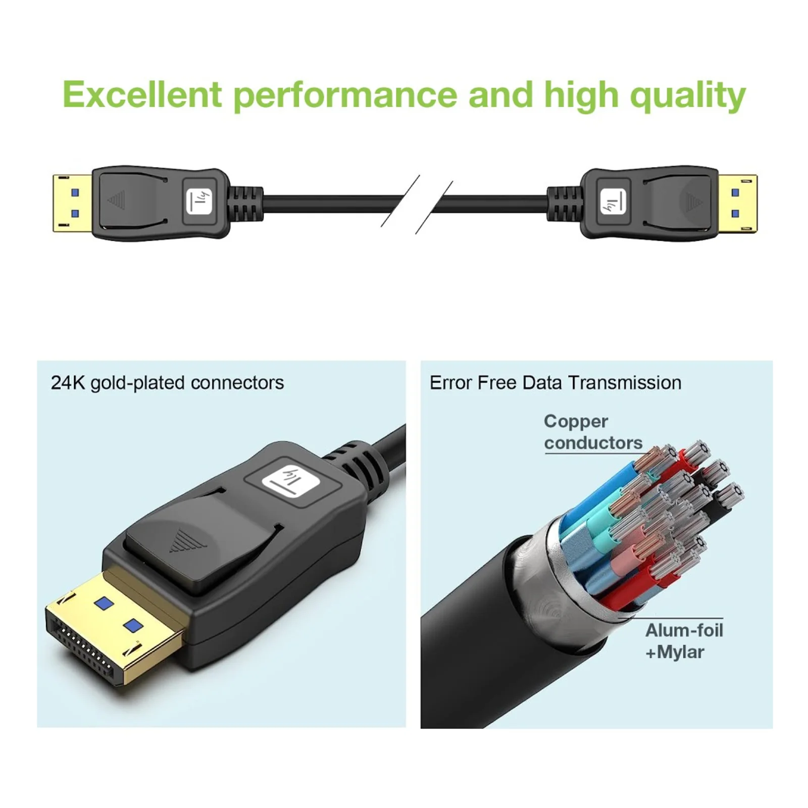Techly ICOC-DSP-A21-020 2 m DisplayPort Noir