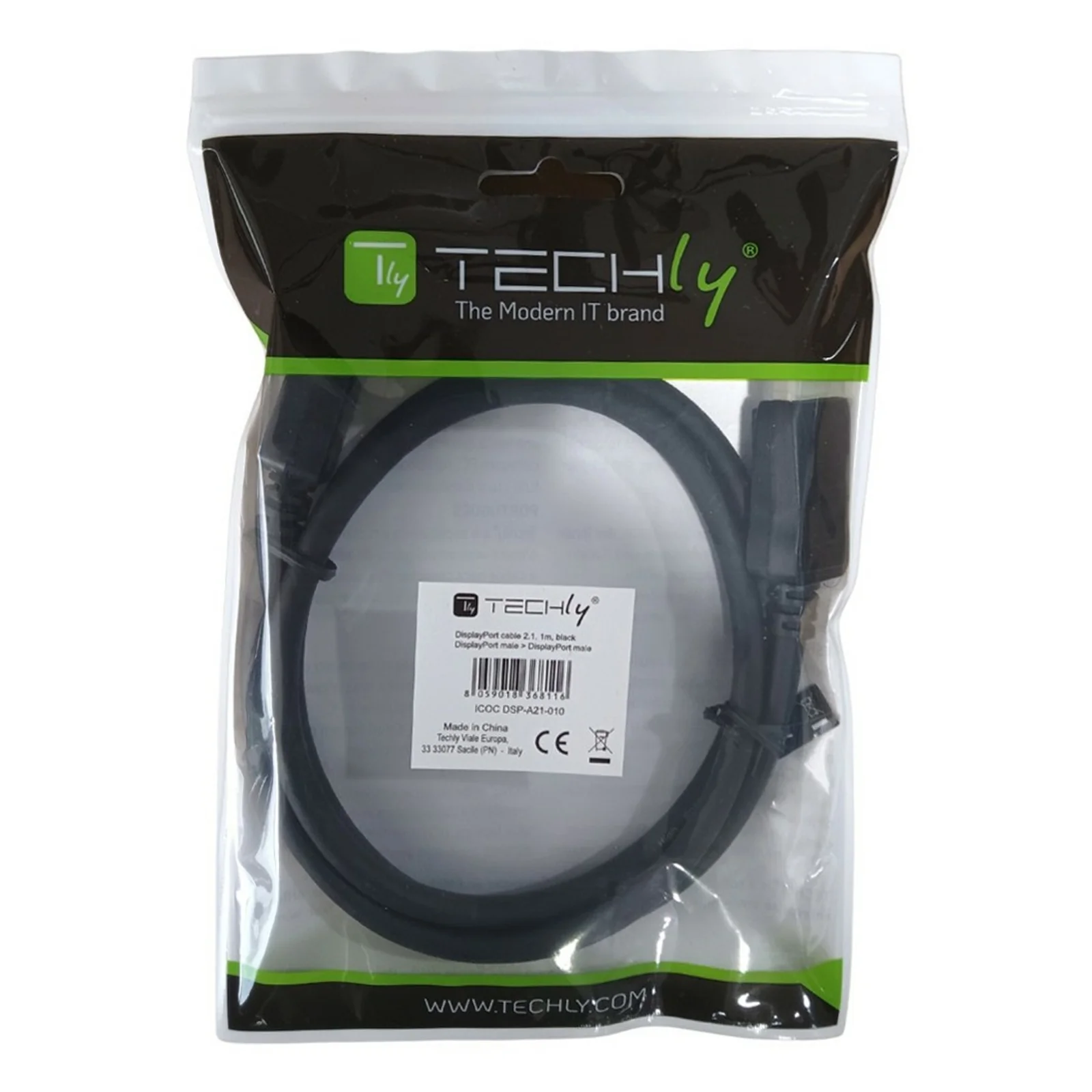 Techly ICOC-DSP-A21-020 2 m DisplayPort Noir