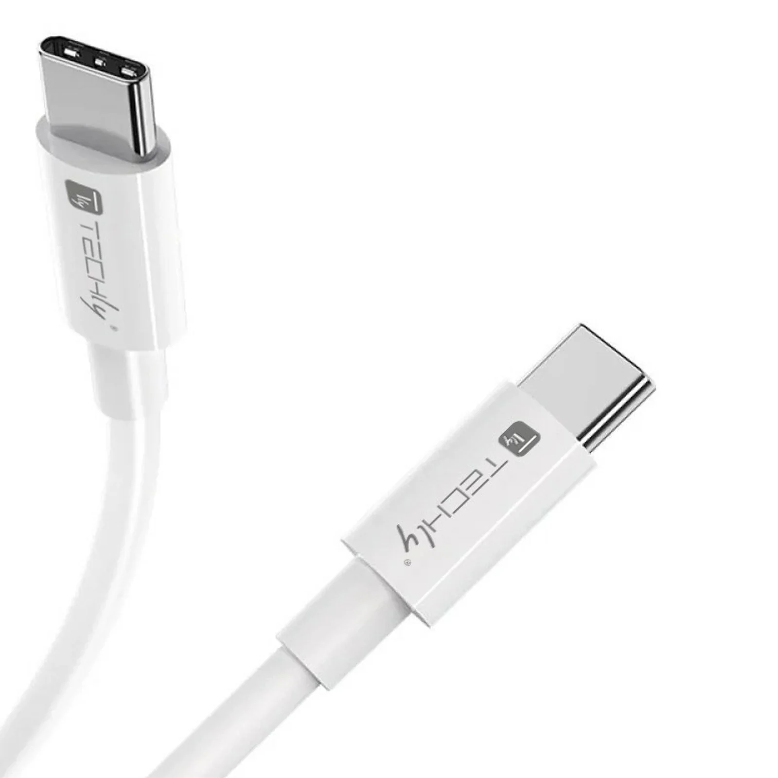 Techly ICOC-MU4-40G240W1 câble USB USB4 Gen 3x2 1 m USB C 40 Gbit/s 240 W Blanc