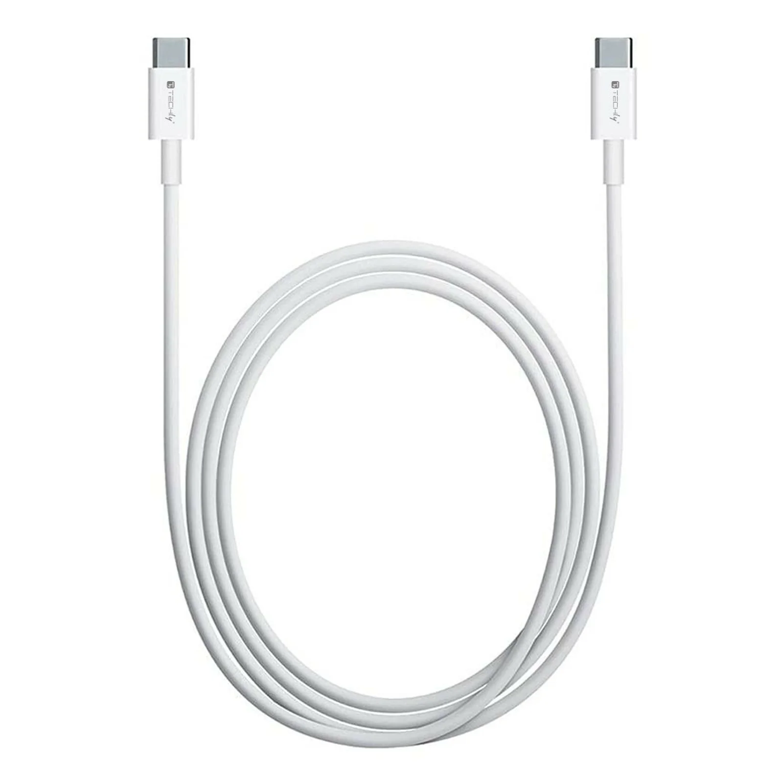 Techly ICOC-MU4-40G240W1 câble USB USB4 Gen 3x2 1 m USB C 40 Gbit/s 240 W Blanc
