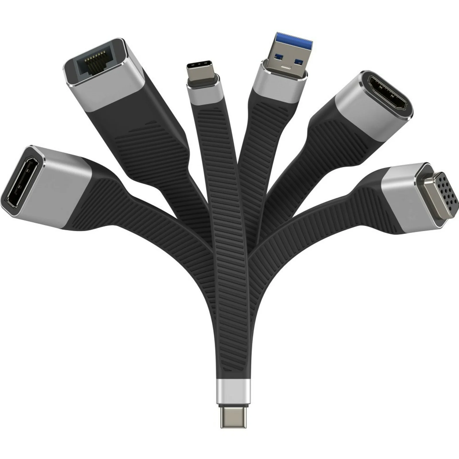 Techly ICOC-USBC-DP12 câble vidéo et adaptateur 0,131 m USB Type-C DisplayPort Noir