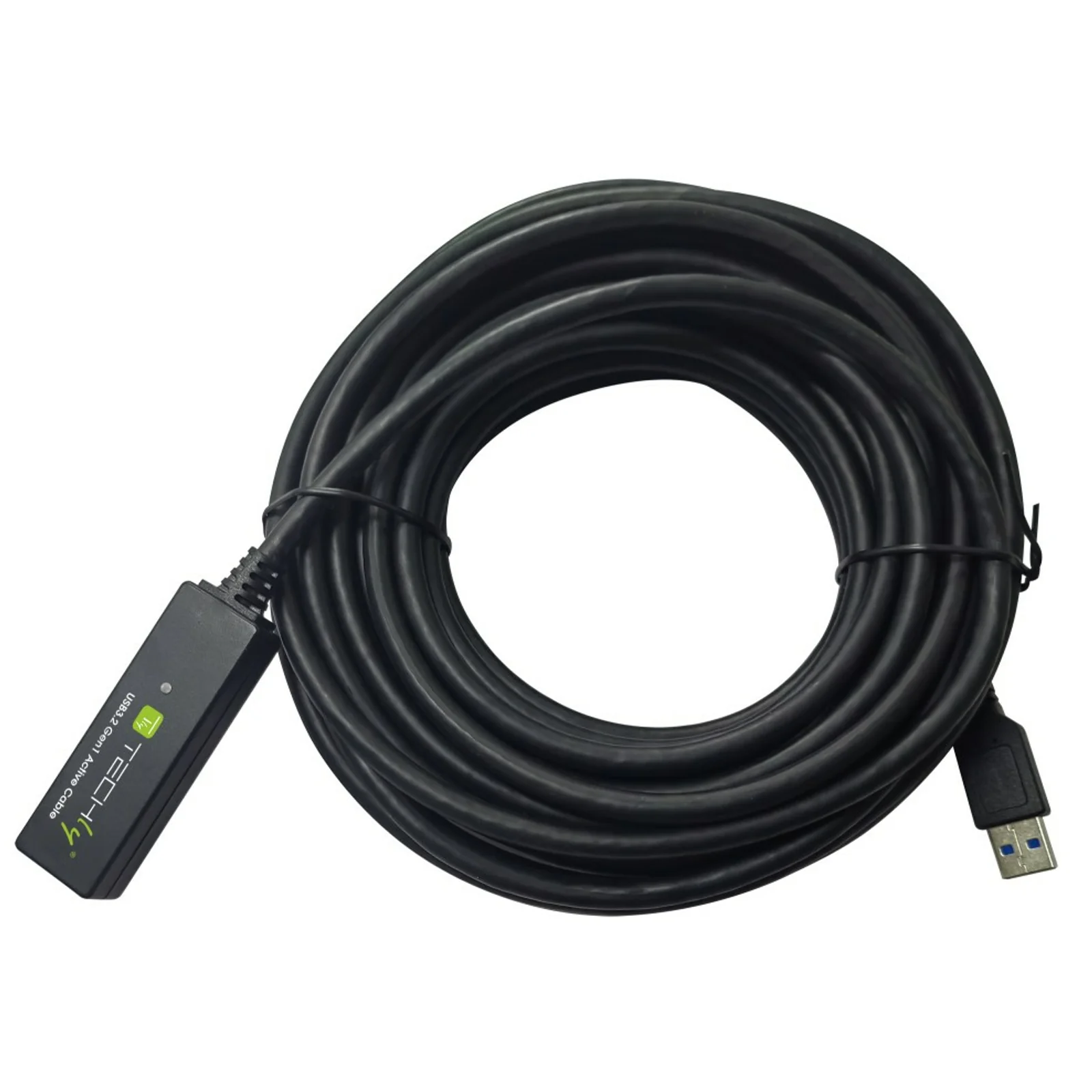 Techly ICUR30100G câble USB USB 3.2 Gen 1 (3.1 Gen 1) 10 m USB A Noir