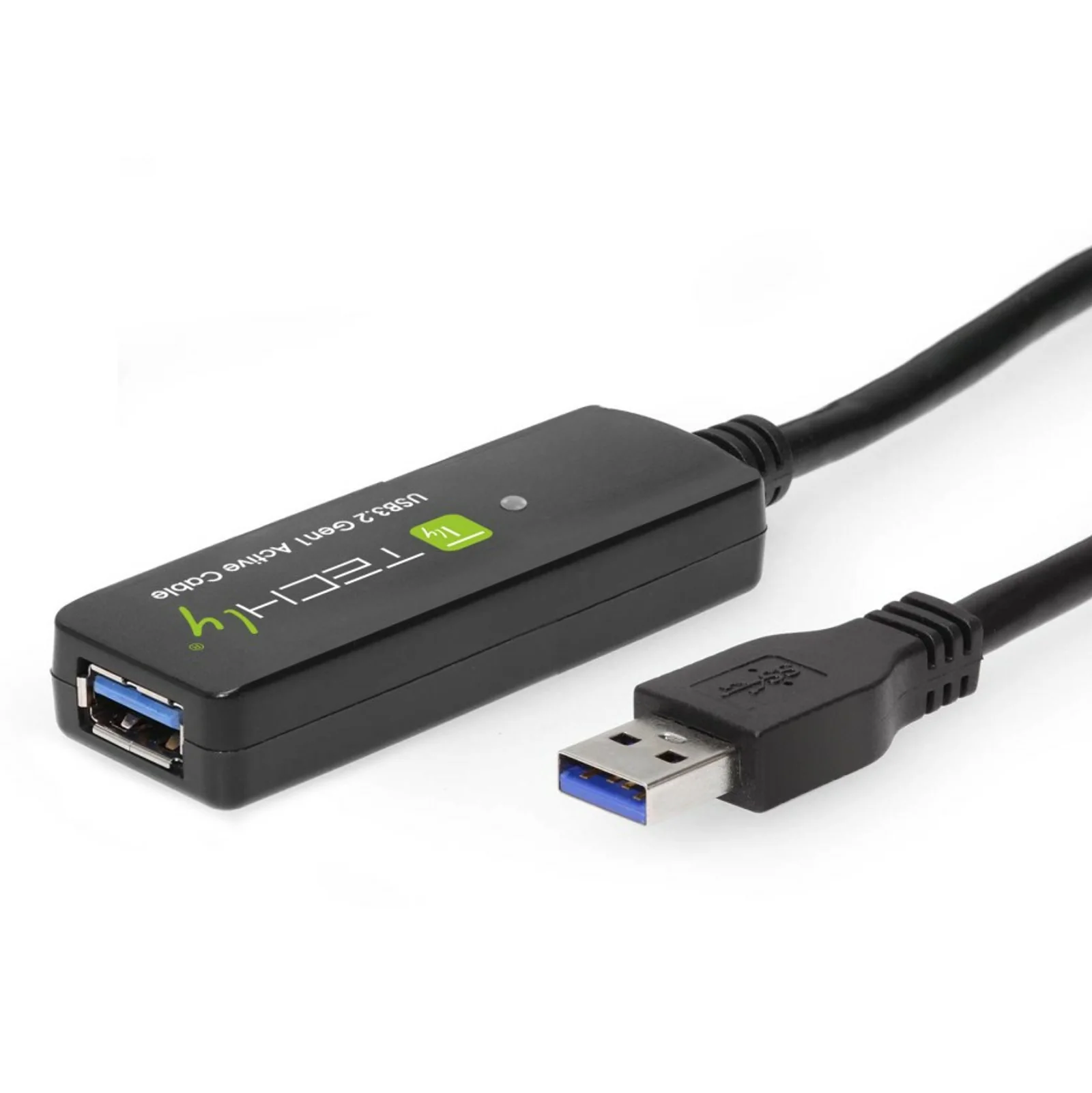 Techly ICUR30100G câble USB USB 3.2 Gen 1 (3.1 Gen 1) 10 m USB A Noir