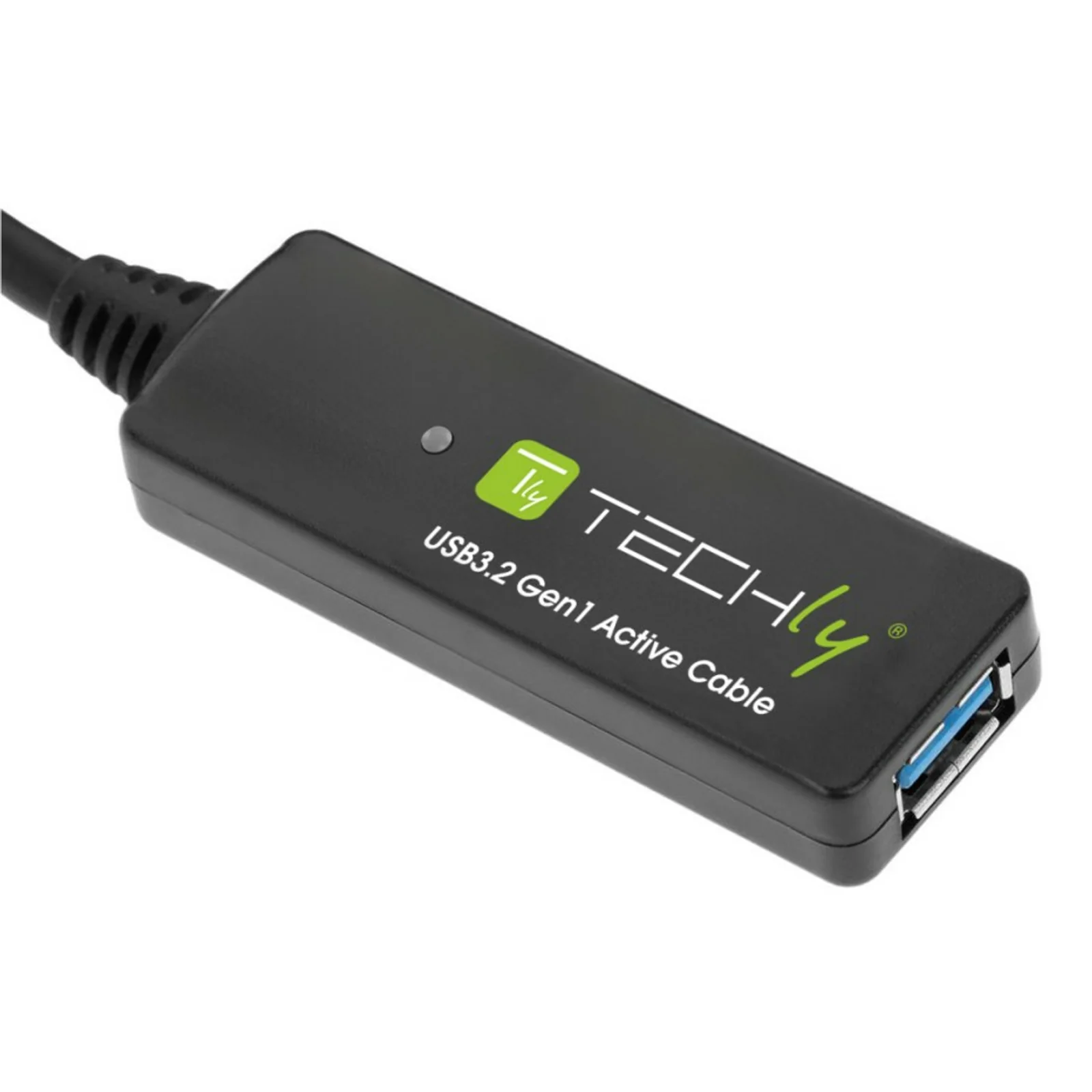 Techly ICUR30100G câble USB USB 3.2 Gen 1 (3.1 Gen 1) 10 m USB A Noir