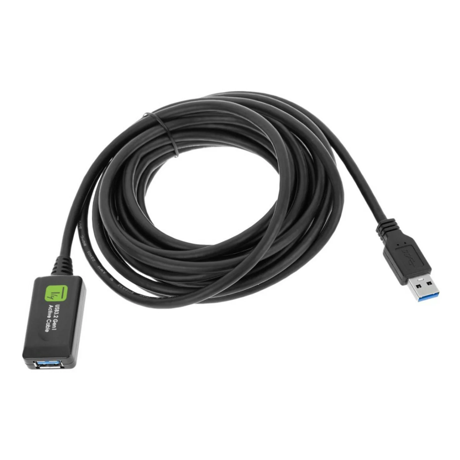 Techly ICUR3050G câble USB USB 3.2 Gen 1 (3.1 Gen 1) 5 m USB A Noir