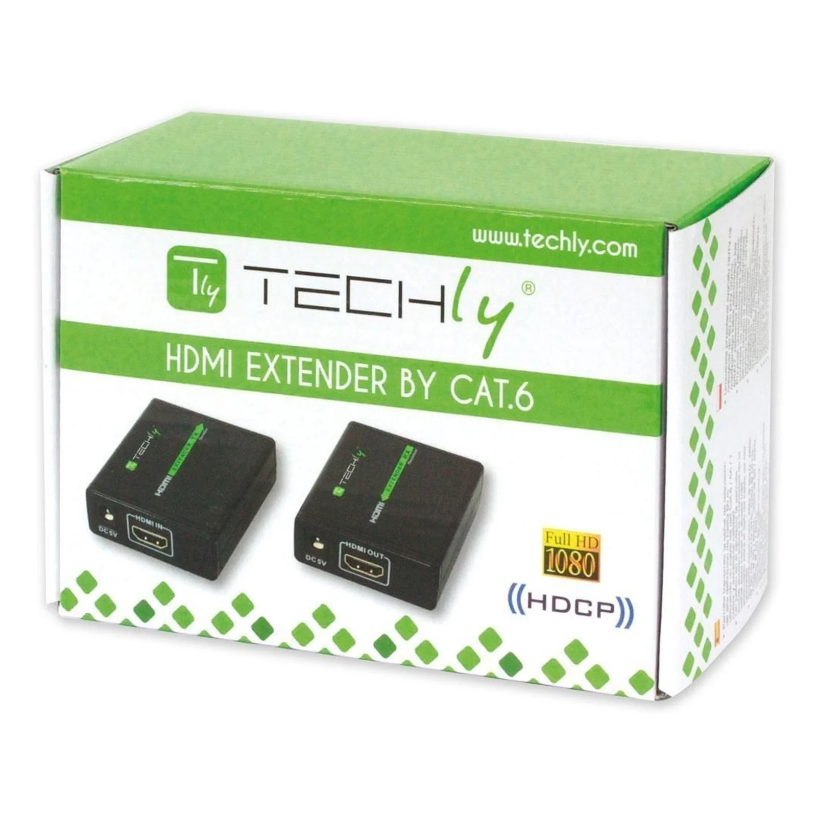 Techly IDATA EXT-E70 extension audio/video Émetteur et récepteur AV Noir