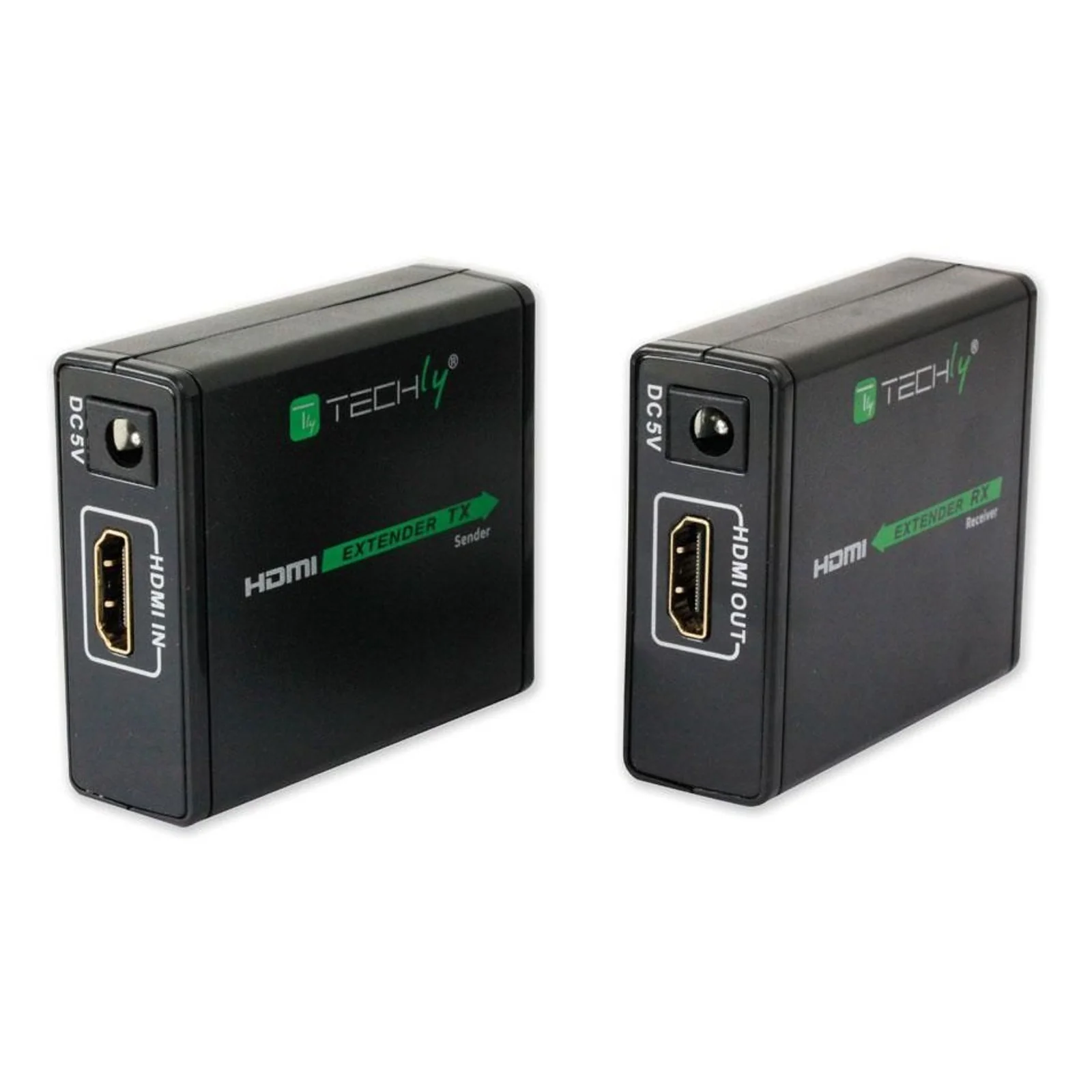 Techly IDATA EXT-E70 extension audio/video Émetteur et récepteur AV Noir