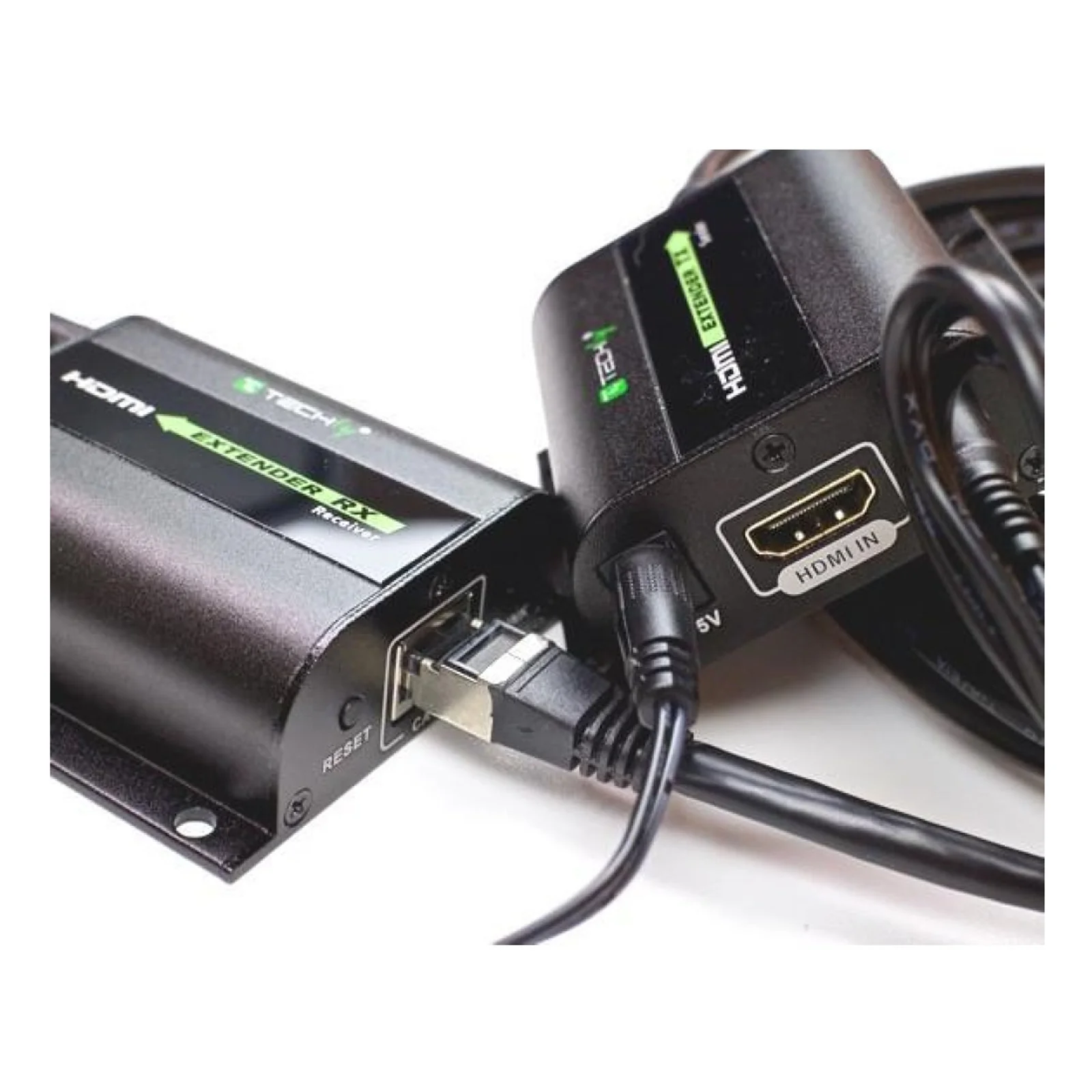 Techly IDATA EXT-E70I extension audio/video Émetteur et récepteur AV Noir