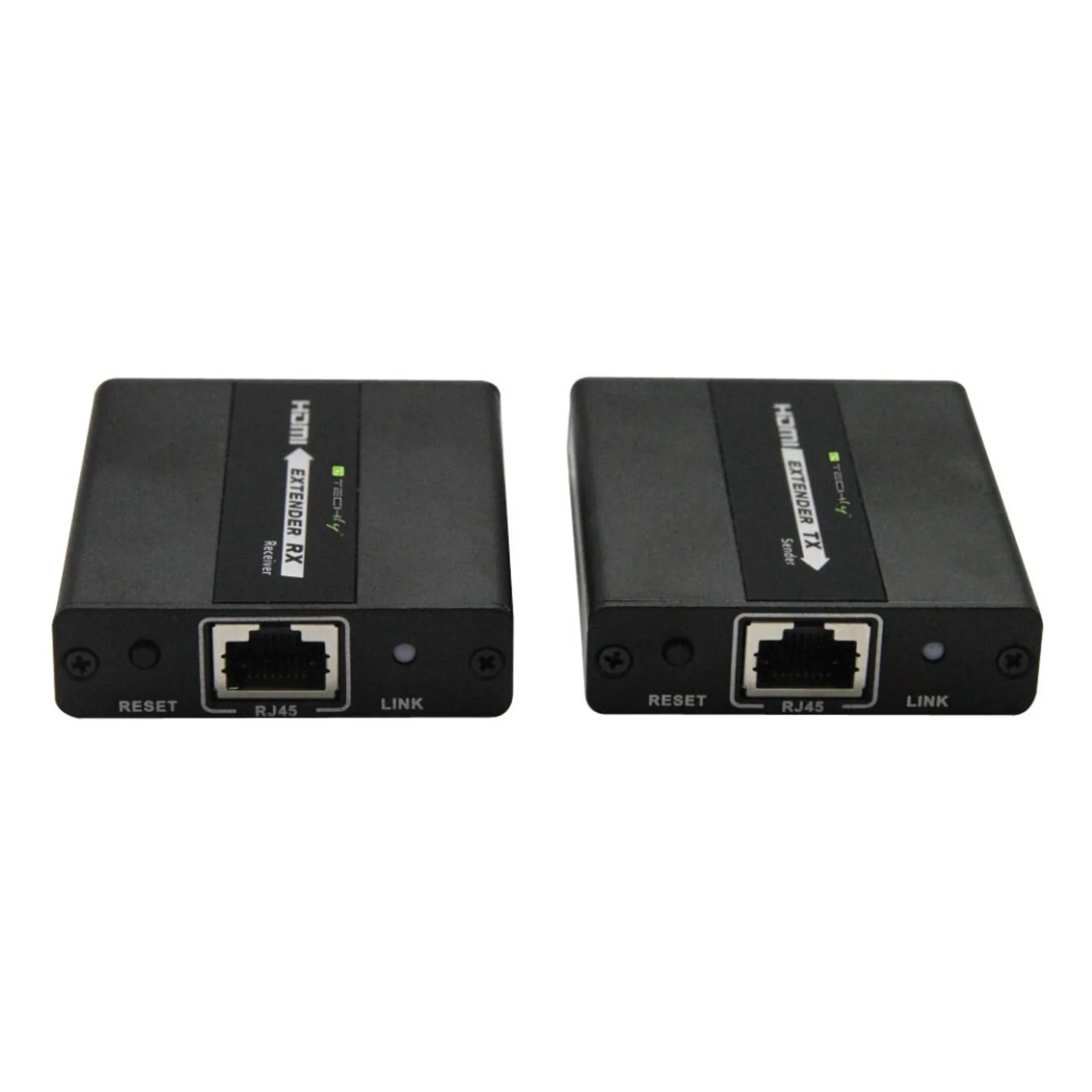 Techly IDATA EXT-E71 extension audio/video Émetteur et récepteur AV Noir