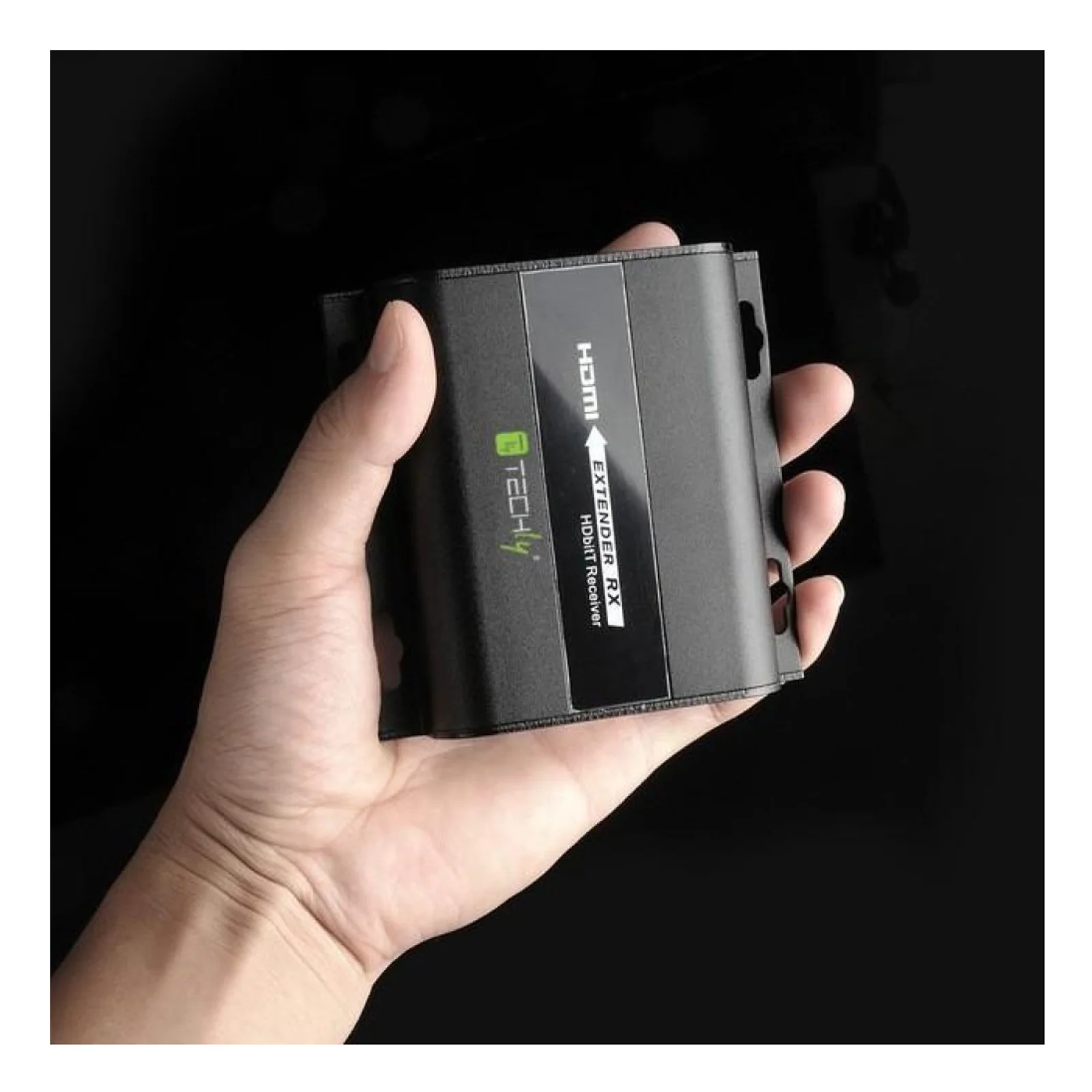 Techly IDATA EXTIP-383RV4 extension audio/video Récepteur AV Noir