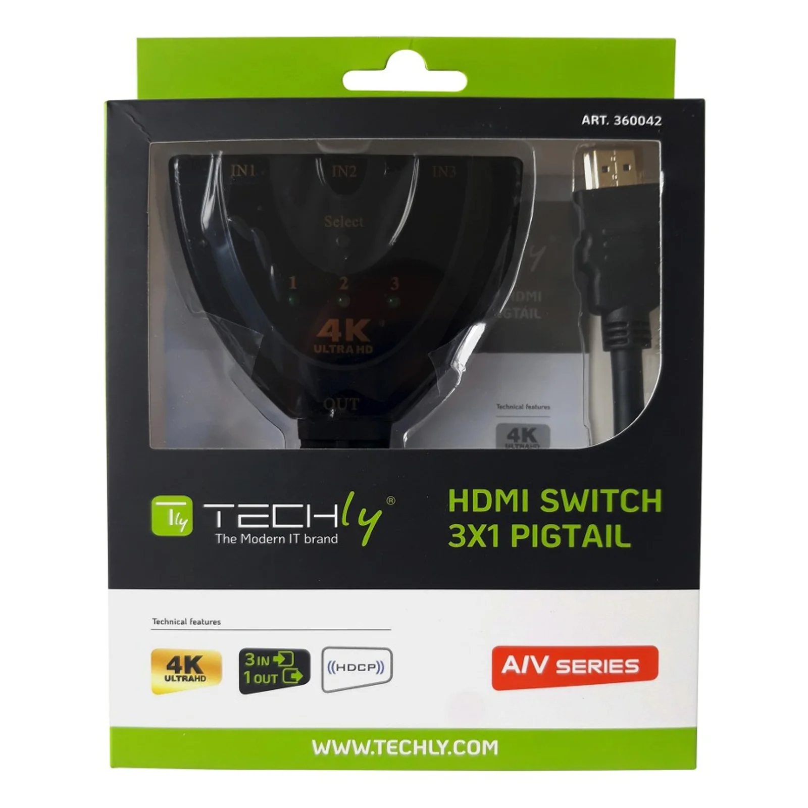 Techly IDATA HDMI-3F30 commutateur vidéo
