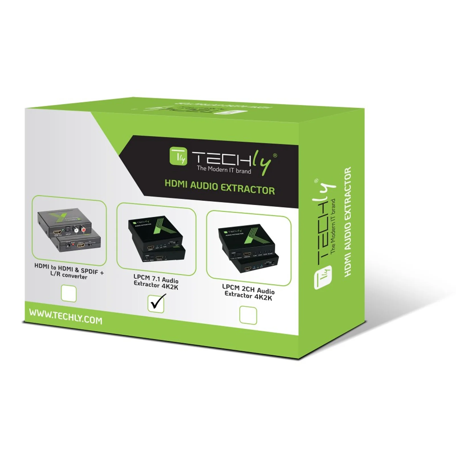 Techly IDATA HDMI-EA74K convertisseur audio Noir
