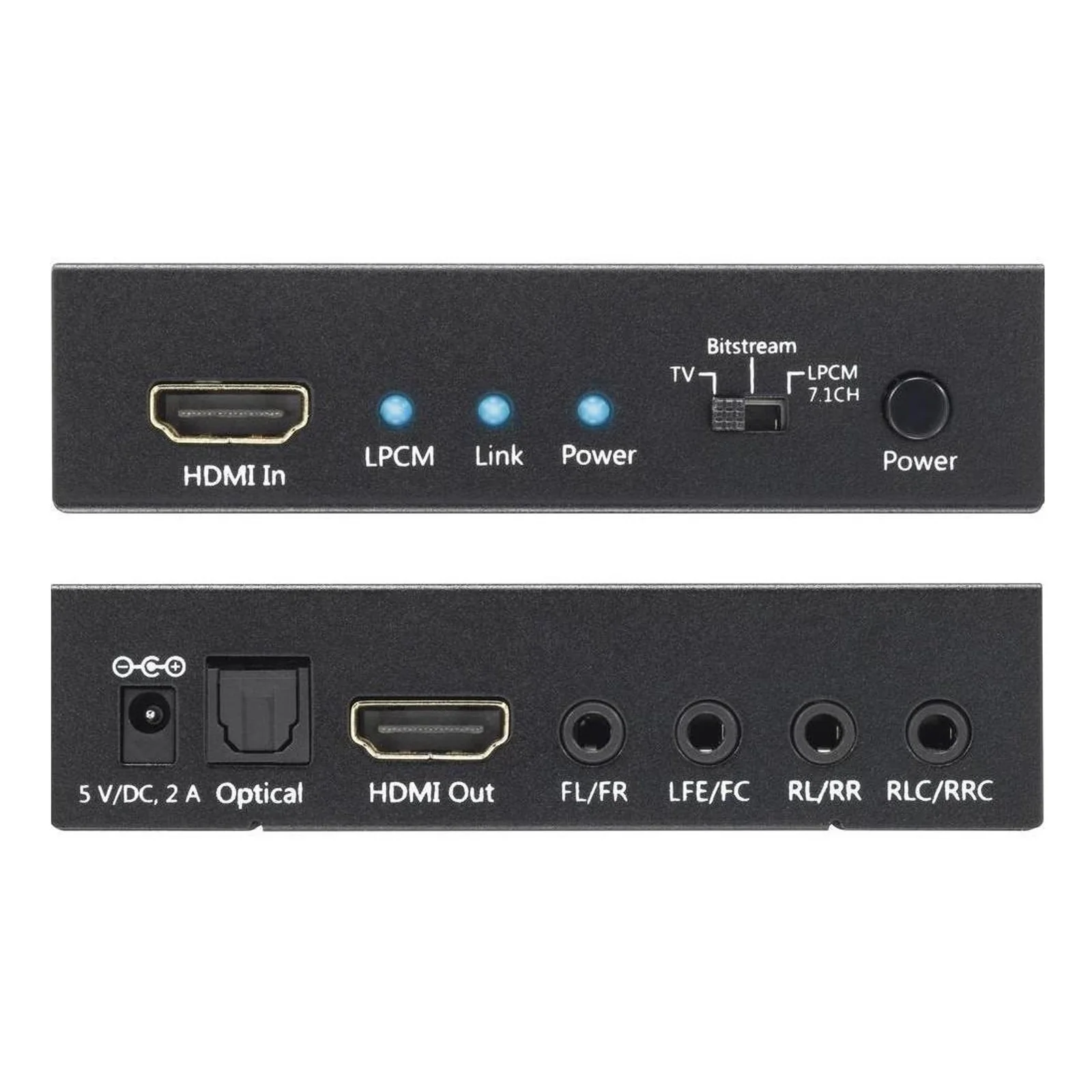 Techly IDATA HDMI-EA74K convertisseur audio Noir