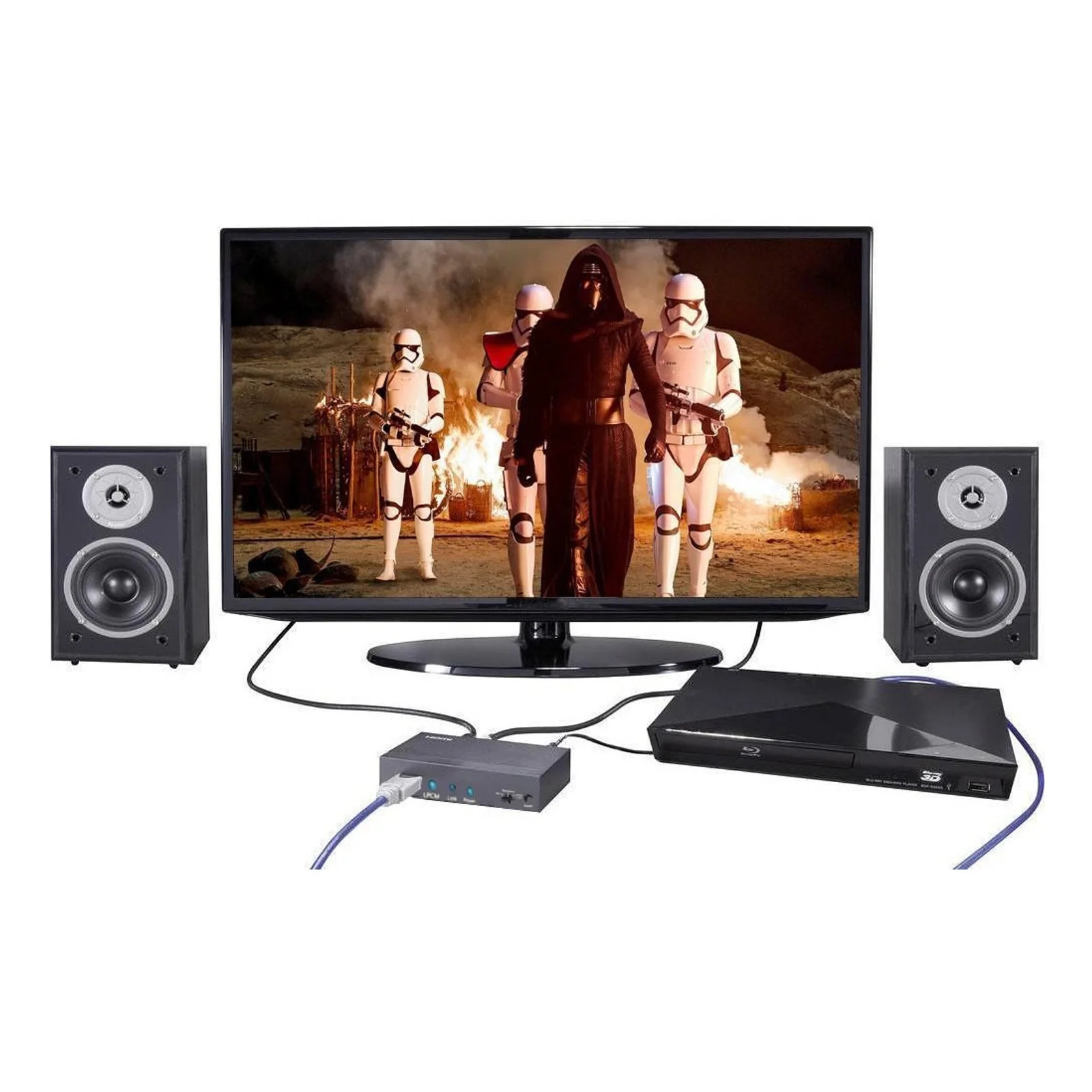 Techly IDATA HDMI-EA74K convertisseur audio Noir