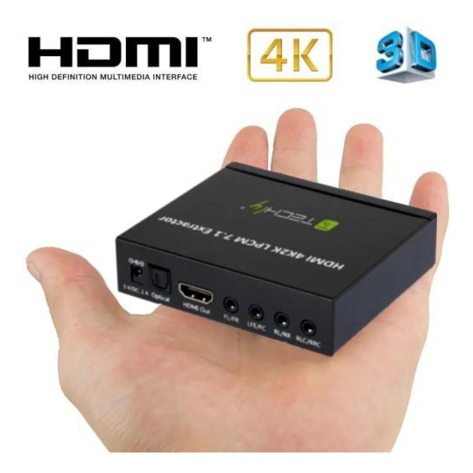 Techly IDATA HDMI-EA74K convertisseur audio Noir