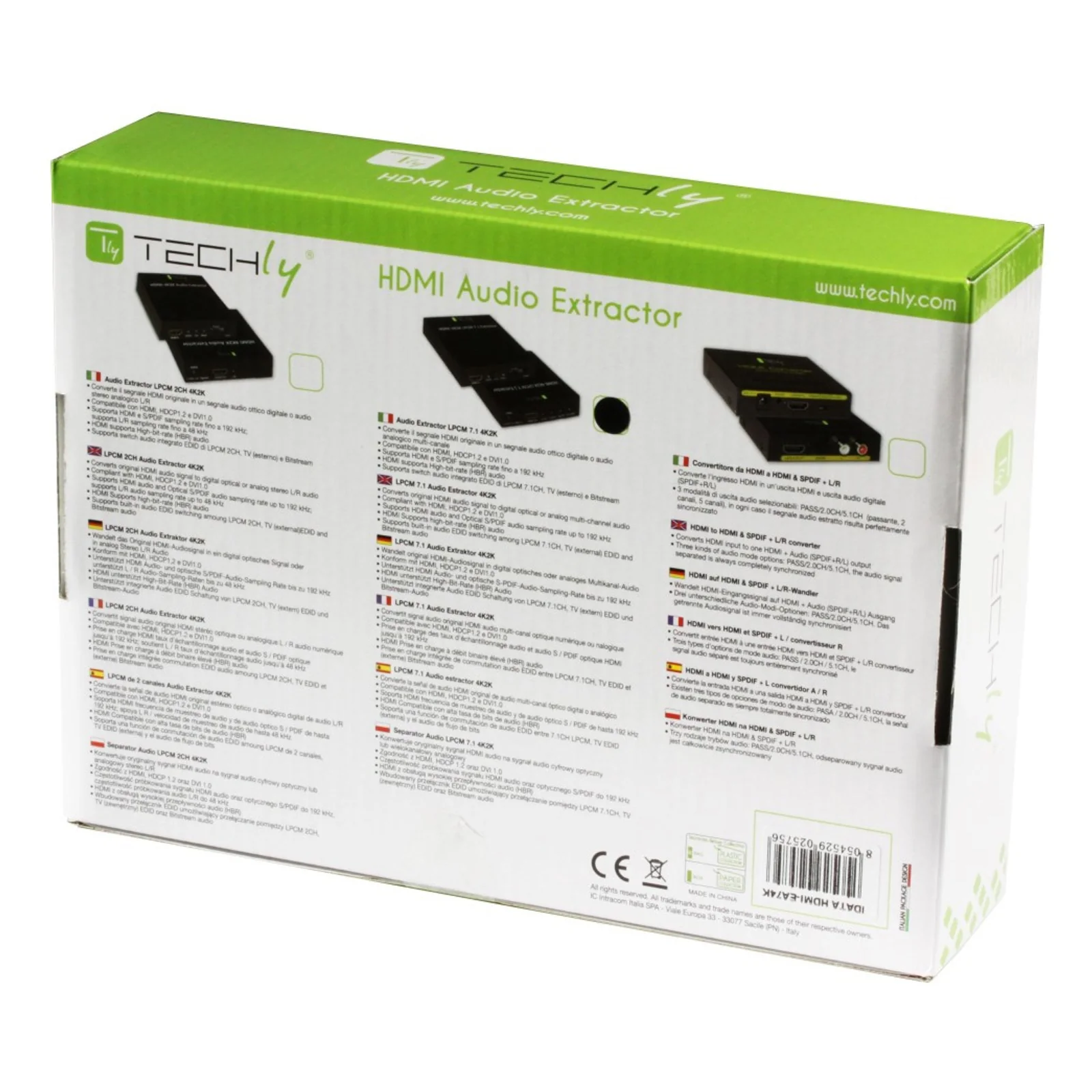 Techly IDATA HDMI-EA74K convertisseur audio Noir