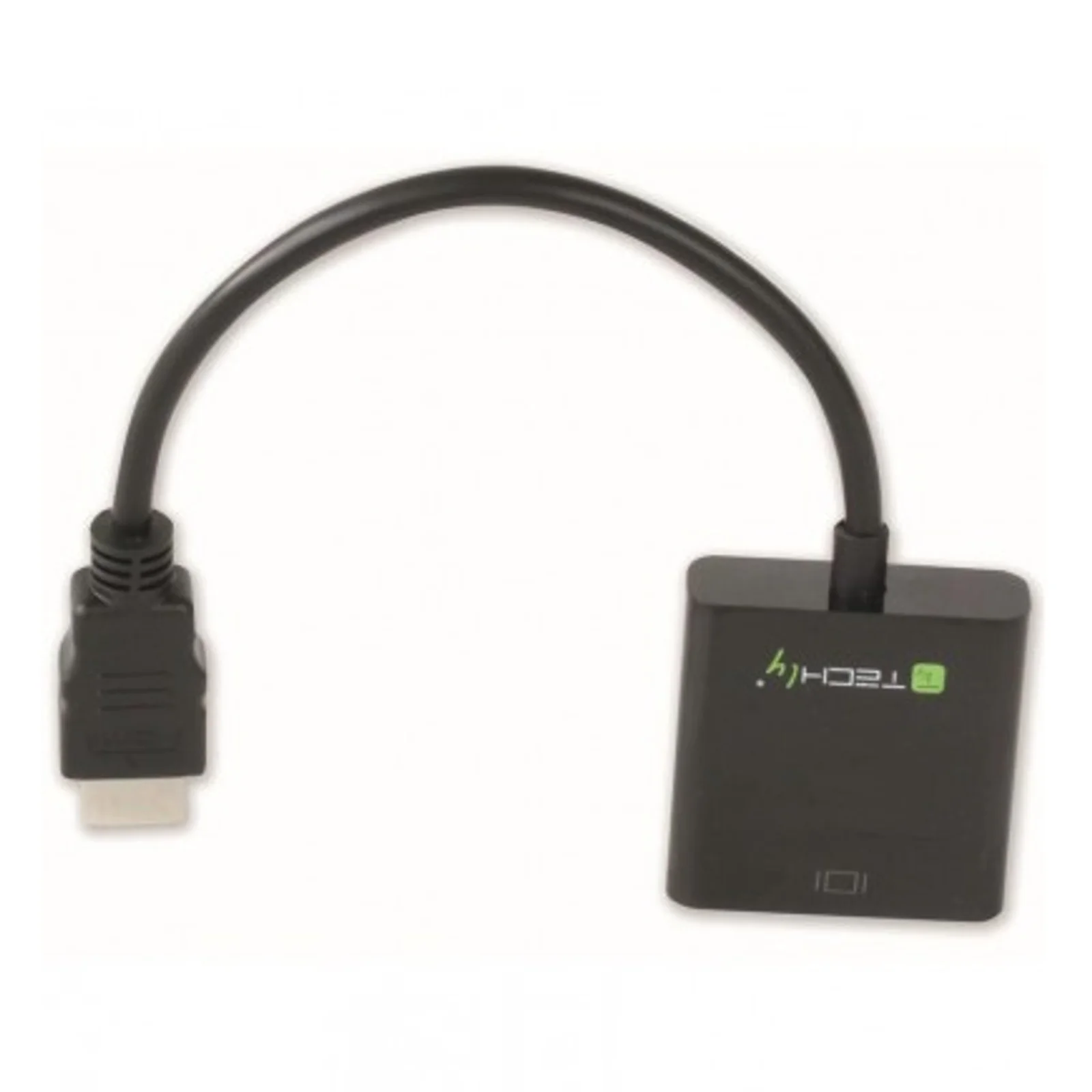 Techly IDATA-HDMI-VGA2 câble vidéo et adaptateur VGA (D-Sub) Noir