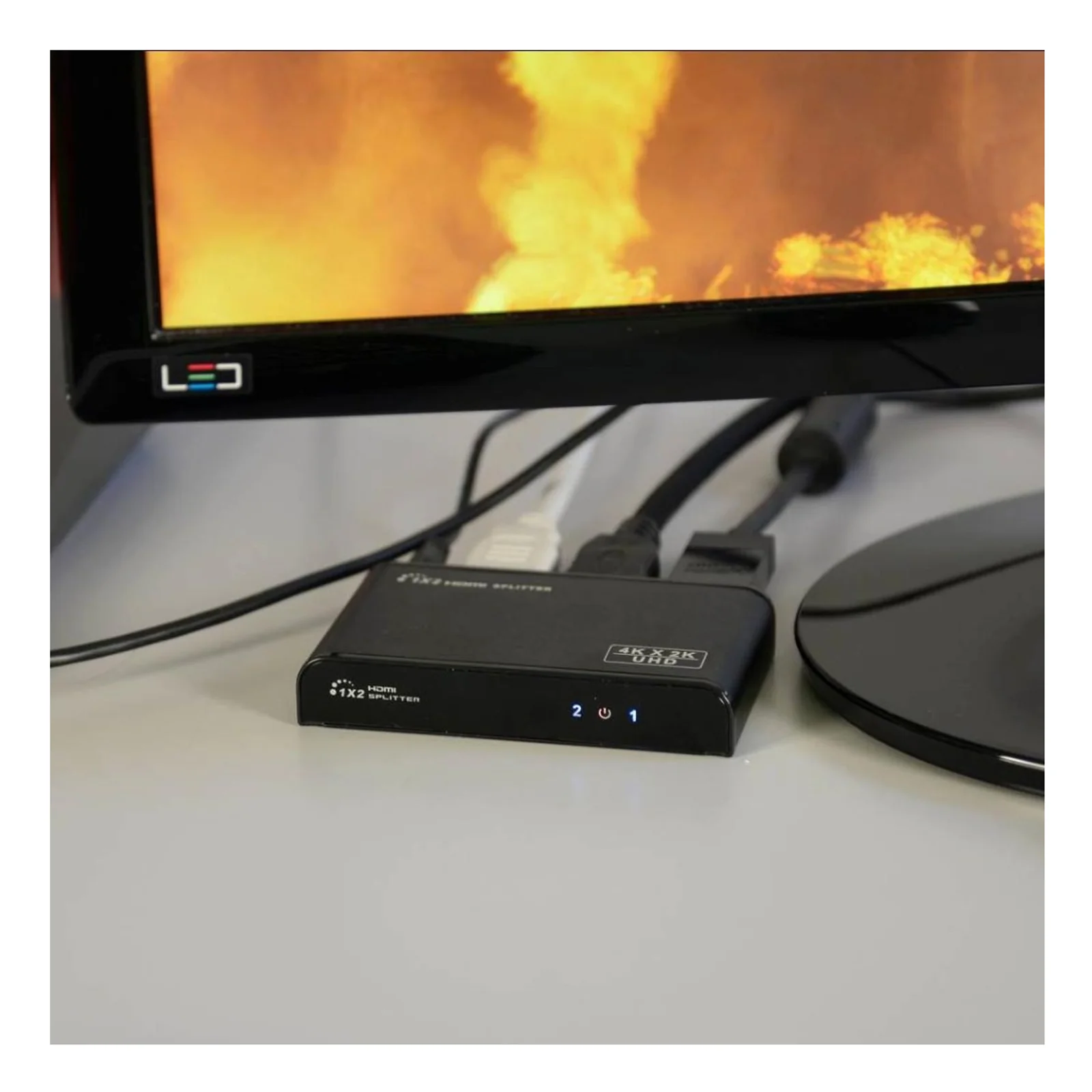 Techly IDATA HDMI2-4K2 répartiteur vidéo HDMI 2x HDMI