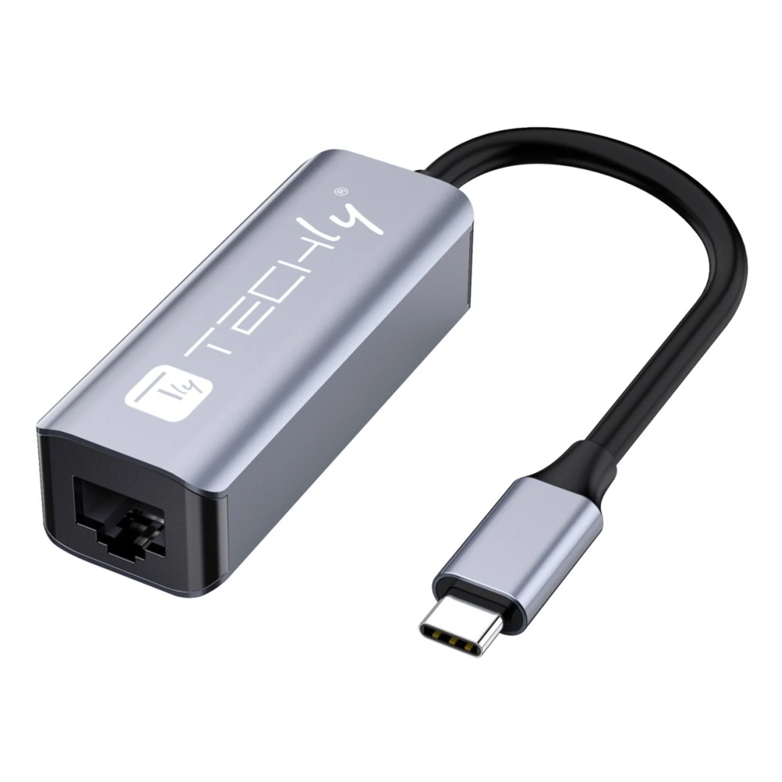 Techly IDATA USB-ETGIGA-CA station d'accueil Avec fil USB 3.2 Gen 1 (3.1 Gen 1) Type-C Noir, Argent