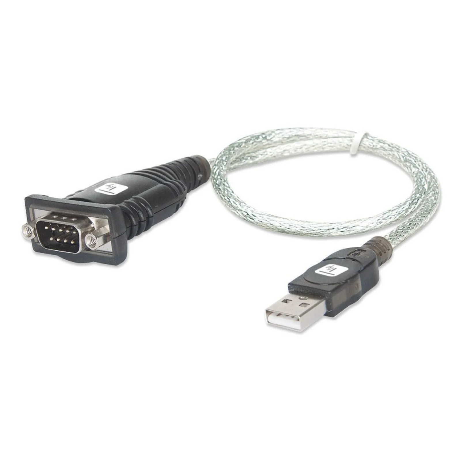 IDATA USB-SER-2T câble Série Transparent 0,45 m USB Type-A DB-9