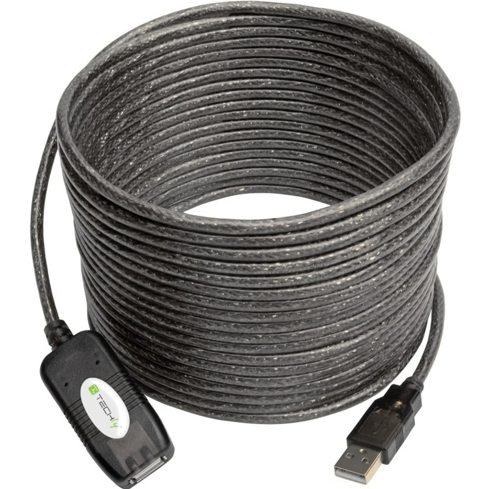 Techly IUSB-REP10TY câble USB USB 2.0 10 m USB A 0,48 Gbit/s Noir