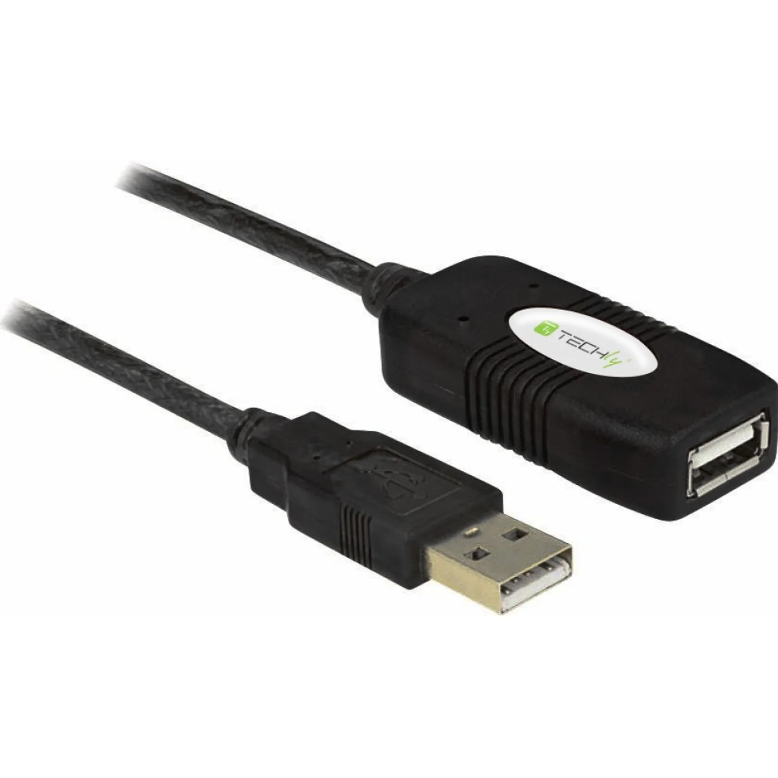 Techly IUSB-REP10TY câble USB USB 2.0 10 m USB A 0,48 Gbit/s Noir
