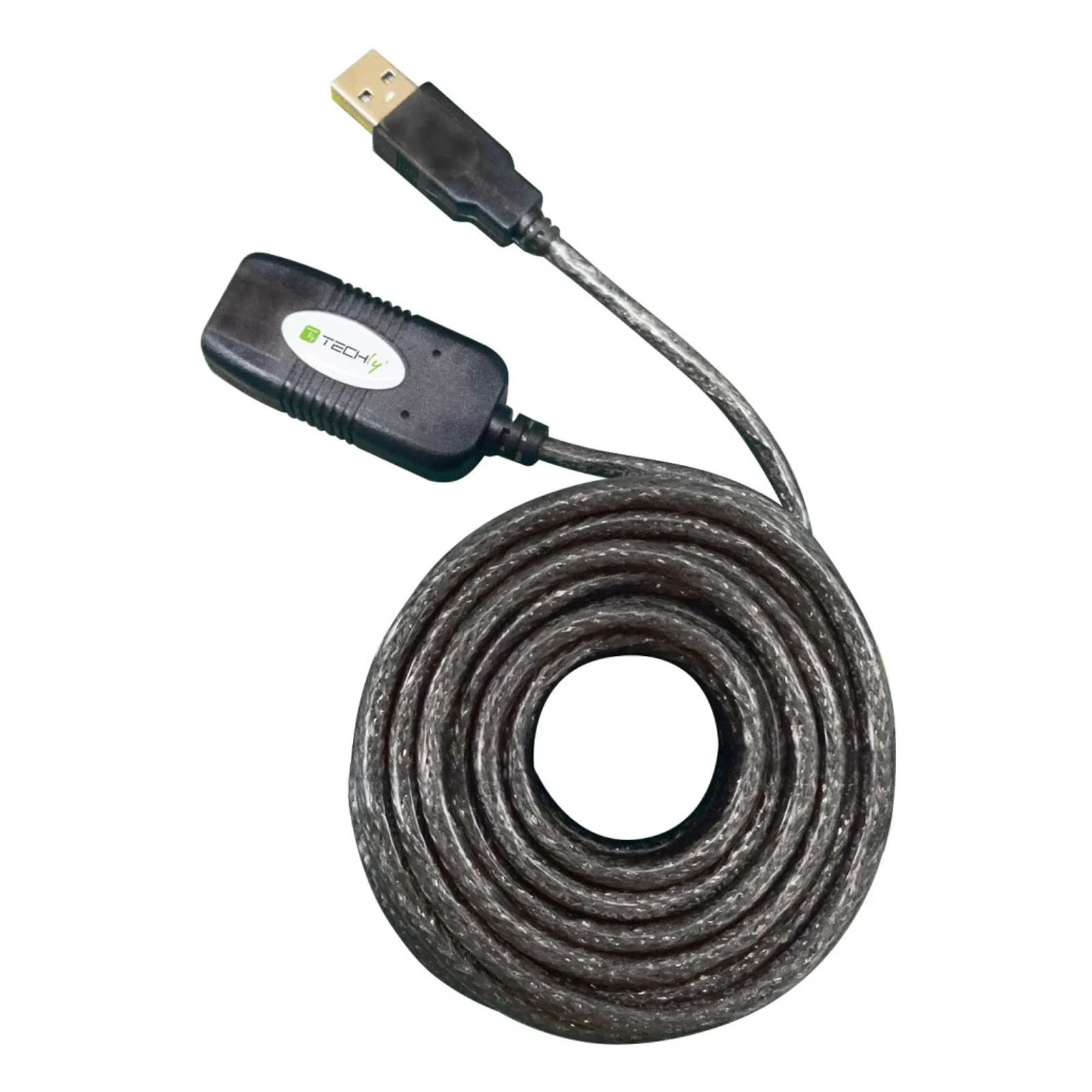 Techly IUSB-REP10TY câble USB USB 2.0 10 m USB A 0,48 Gbit/s Noir