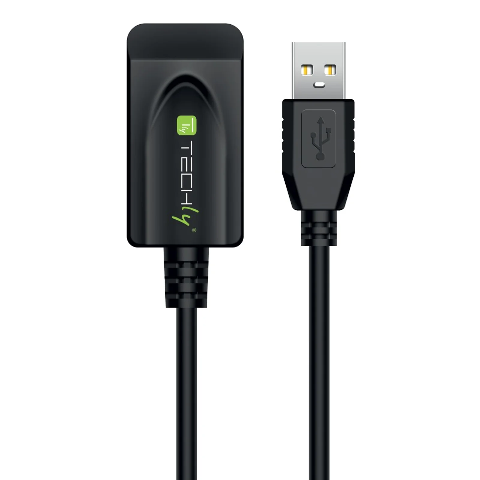 Techly IUSB-REP20TY câble USB USB 2.0 5 m USB A 0,48 Gbit/s Noir
