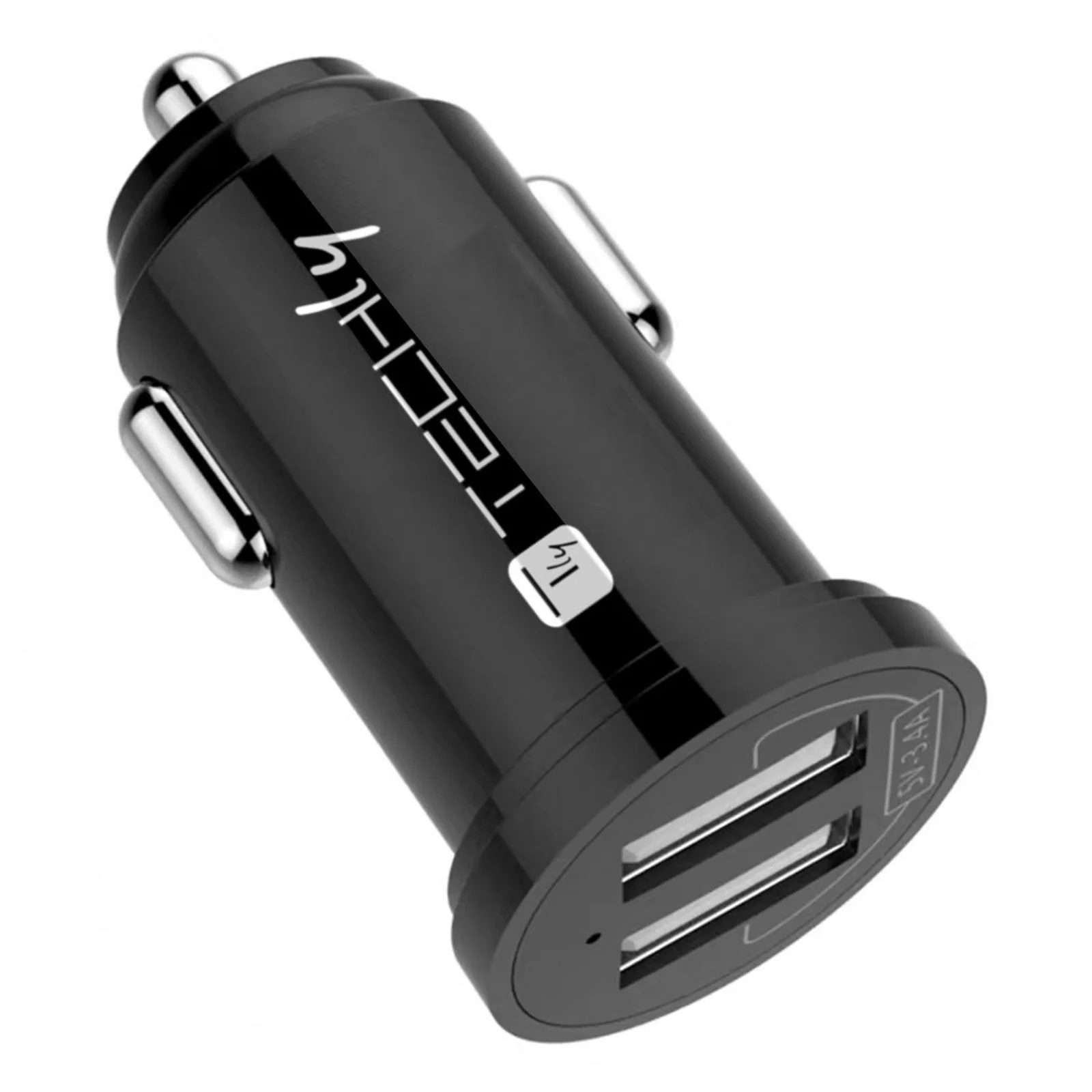Techly IUSB2-CAR5-A24 chargeur d'appareils mobiles Universel Noir Allume-cigare Auto
