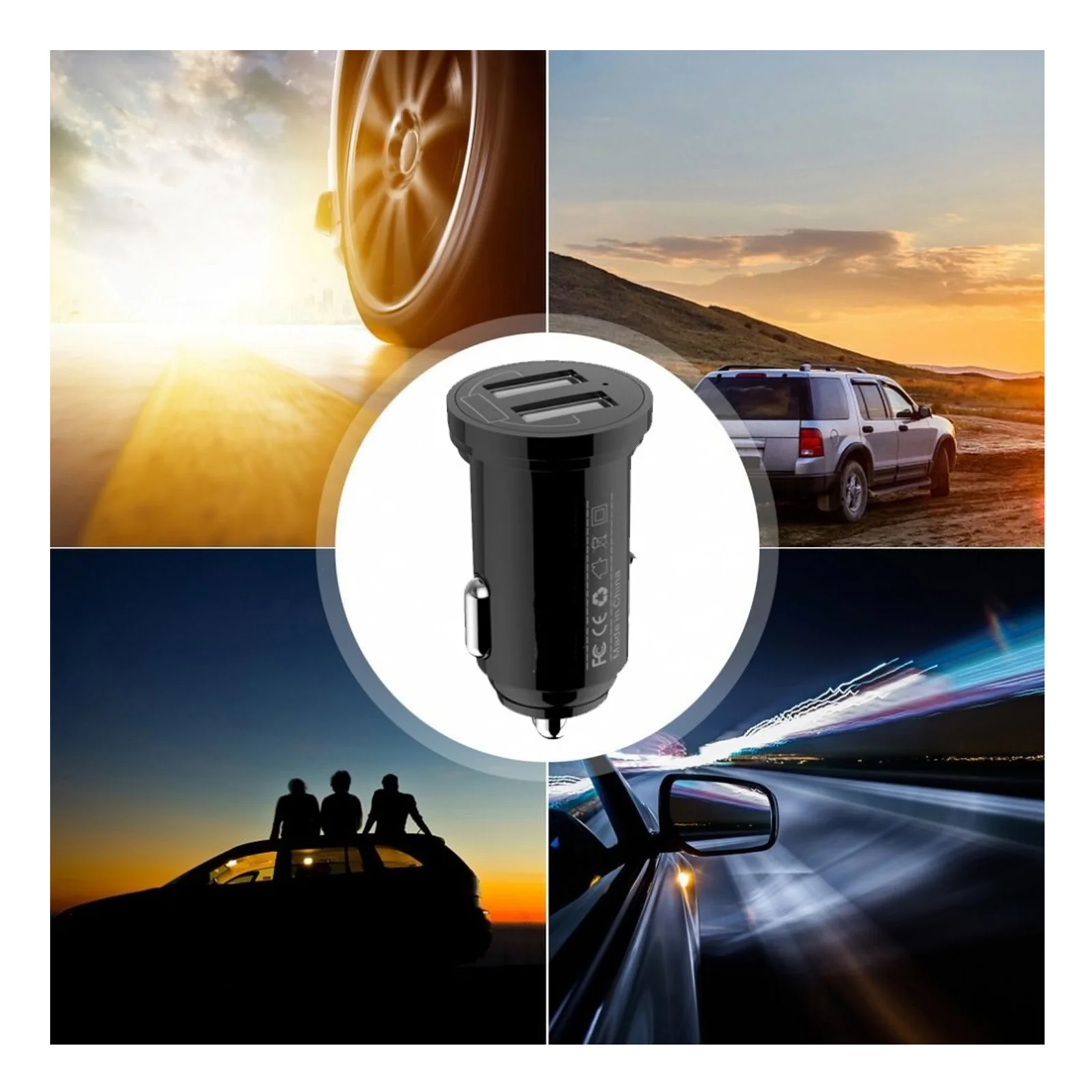 Techly IUSB2-CAR5-A24 chargeur d'appareils mobiles Universel Noir Allume-cigare Auto