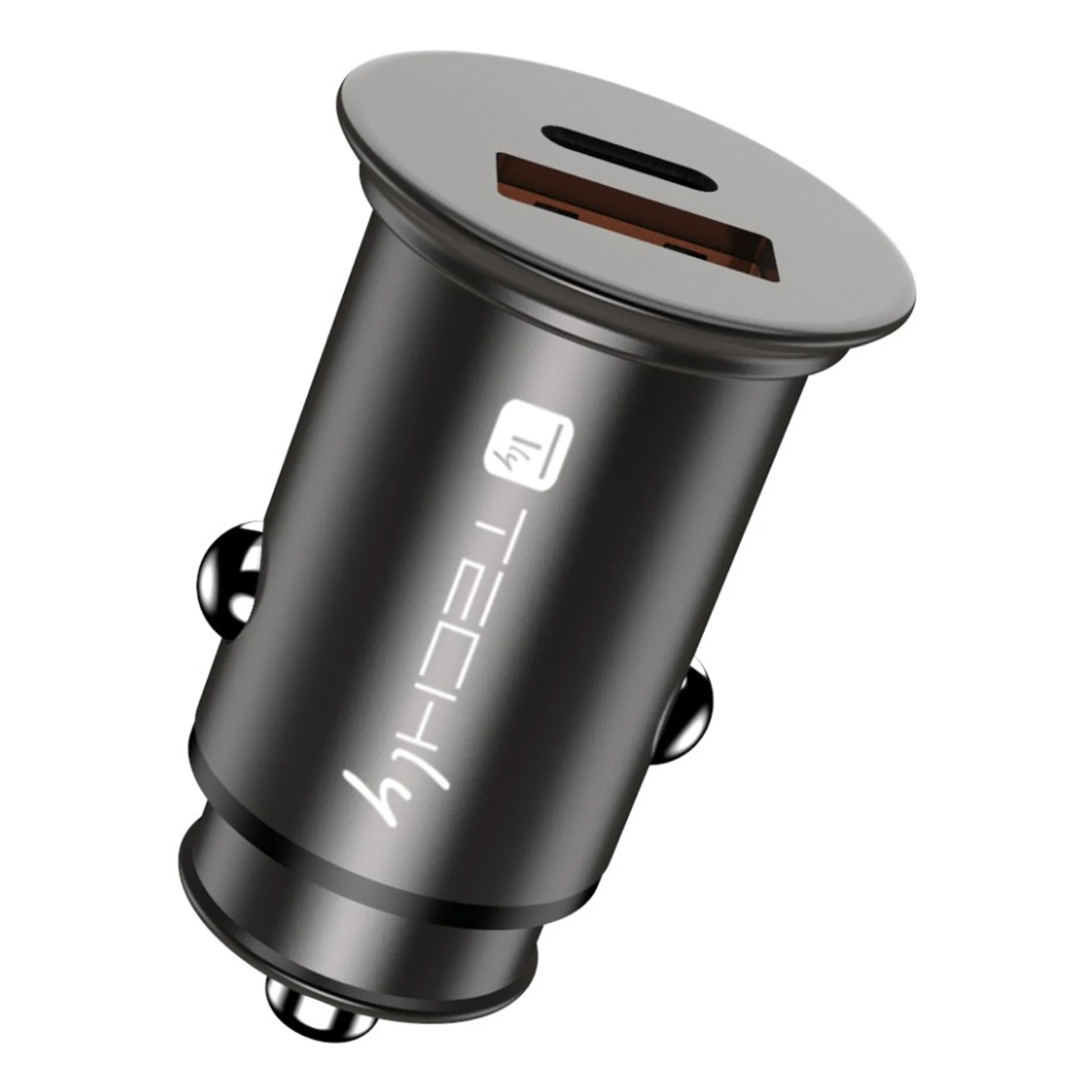 Techly IUSB2-CAR5-AC38W chargeur d'appareils mobiles Universel Noir Allume-cigare Charge rapide Auto