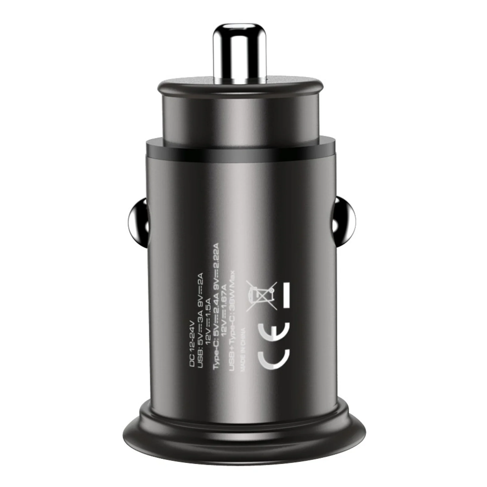 Techly IUSB2-CAR5-AC38W chargeur d'appareils mobiles Universel Noir Allume-cigare Charge rapide Auto