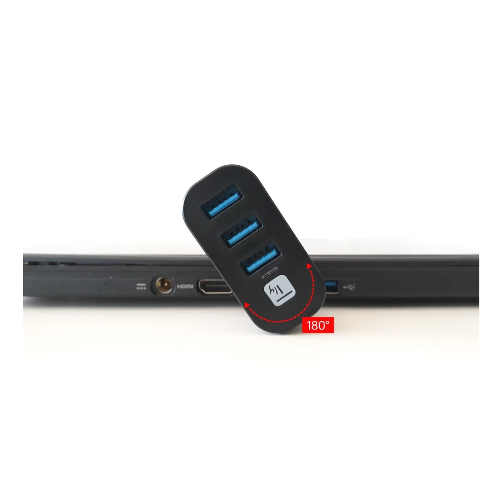 Techly IUSB3-HUB3-ROTB hub & concentrateur USB 3.2 Gen 1 (3.1 Gen 1) Type-A 5000 Mbit/s Noir