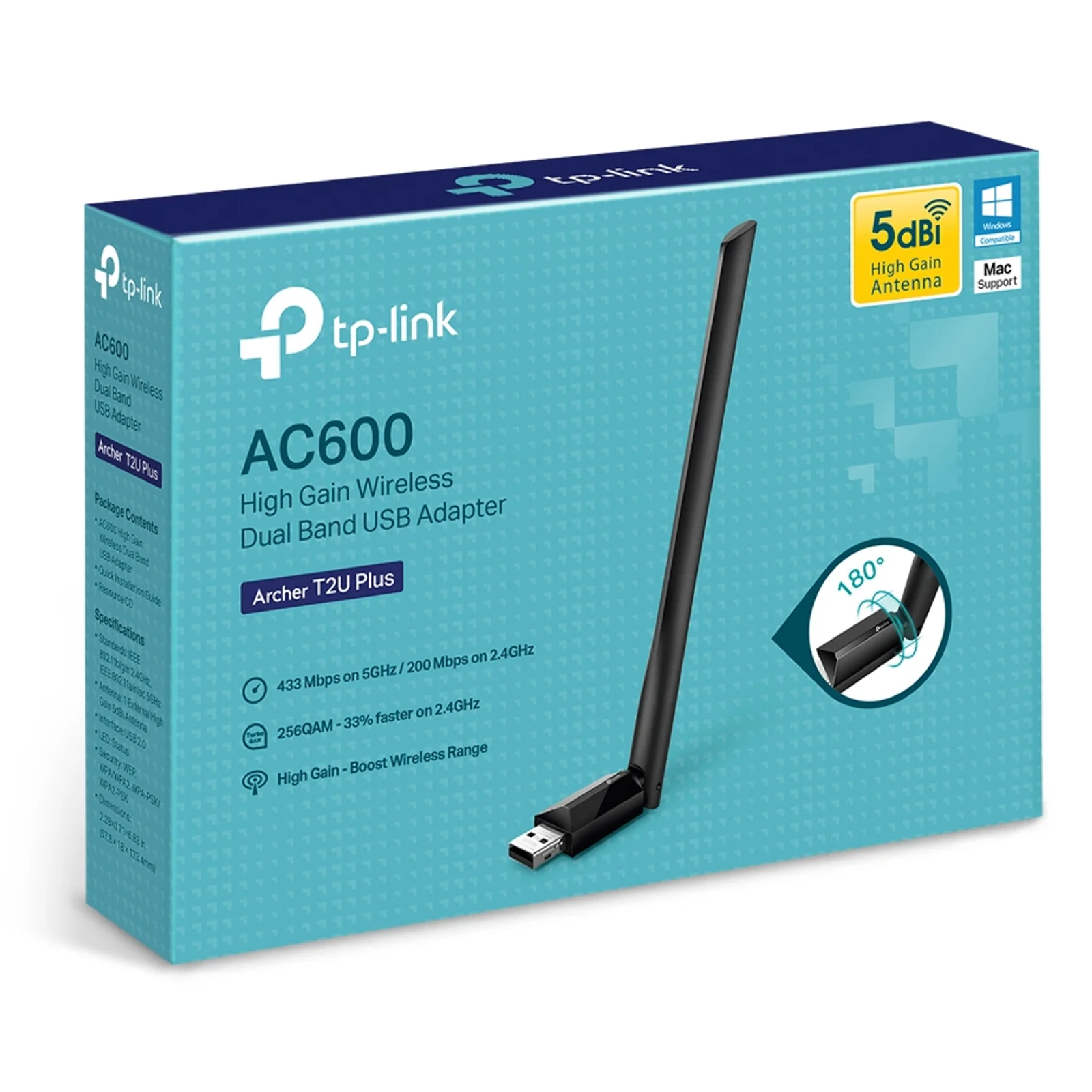 TP-Link Archer T2U Plus Interne WLAN 600 Mbit/s