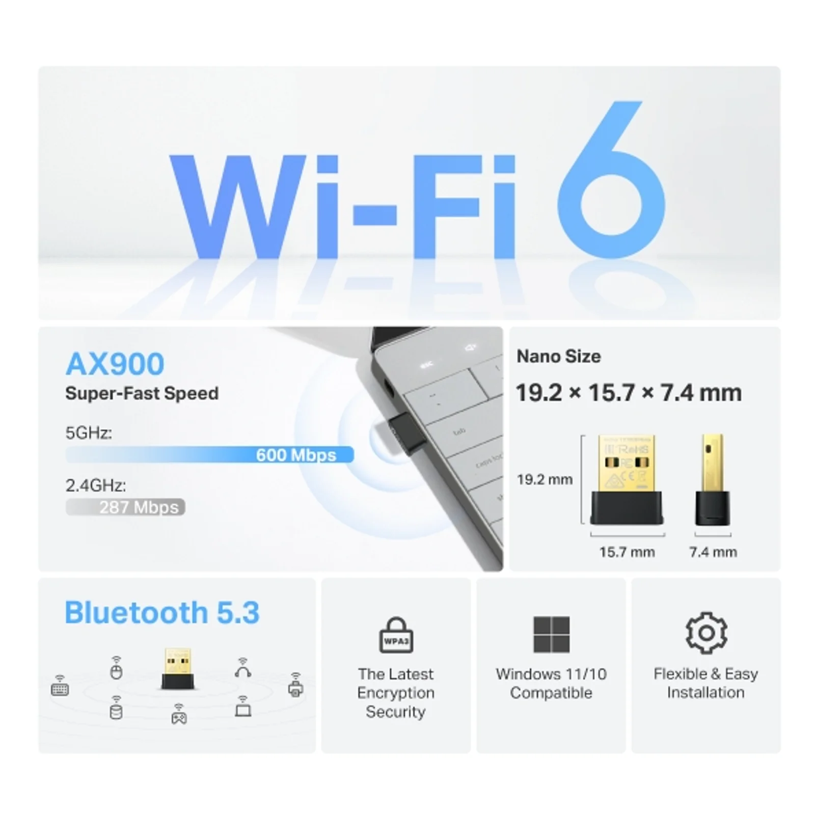 TP-Link Archer TX10UB Nano Bluetooth 600 Mbit/s