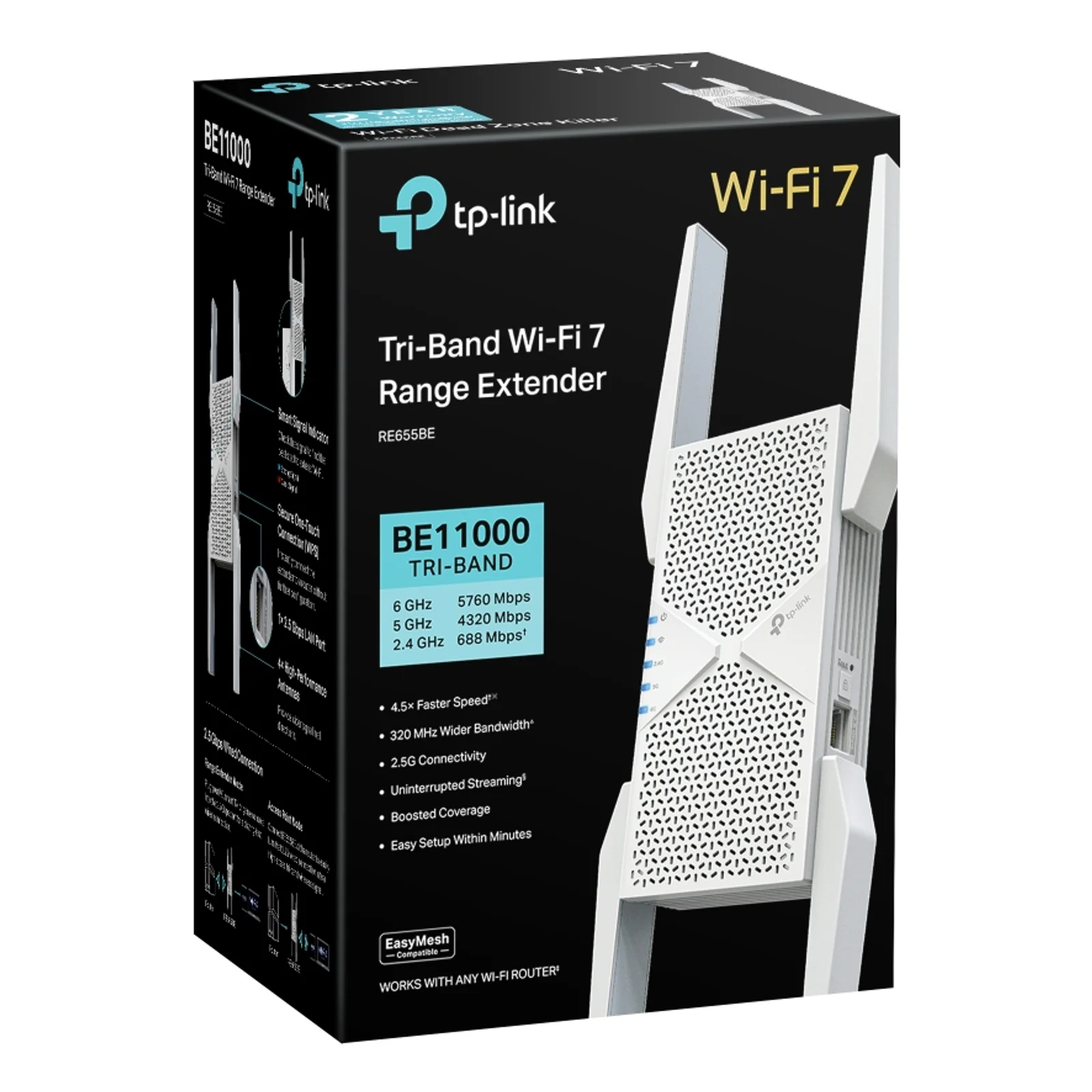 TP-Link BE11000 Émetteur et récepteur réseau Blanc 2500 Mbit/s