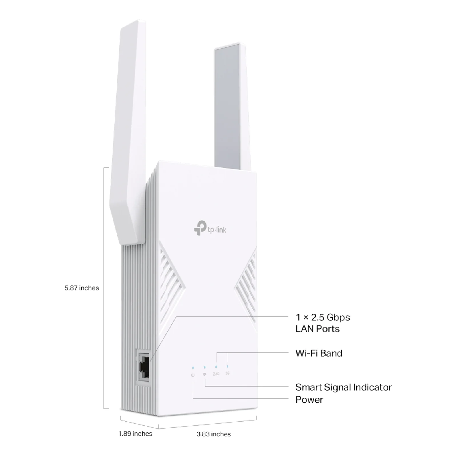 TP-Link BE3600 Émetteur et récepteur réseau Blanc 2500 Mbit/s