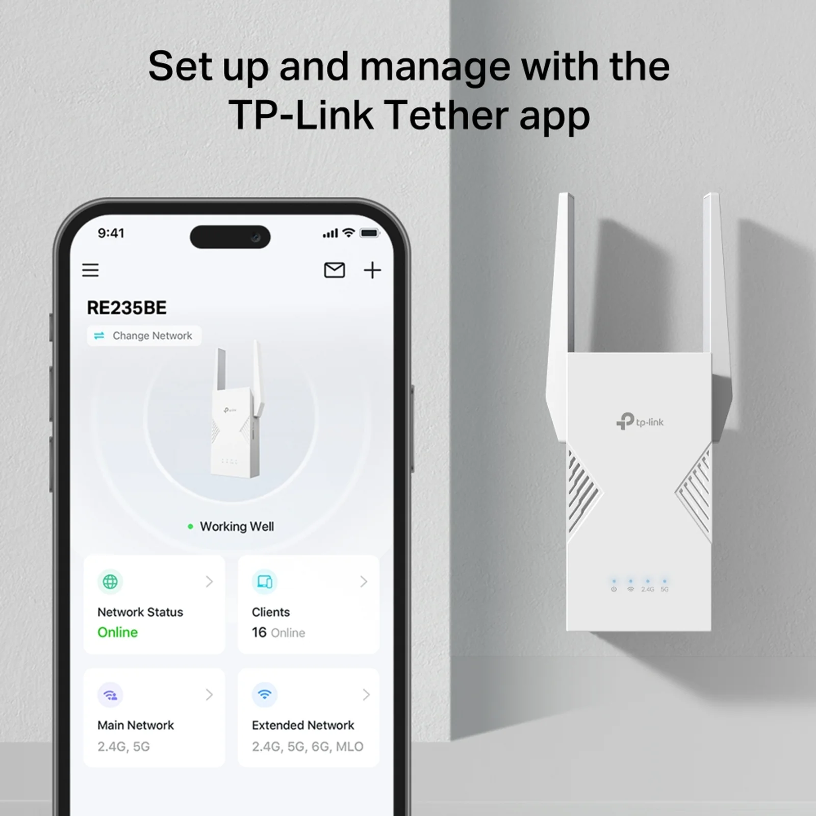 TP-Link BE3600 Émetteur et récepteur réseau Blanc 2500 Mbit/s