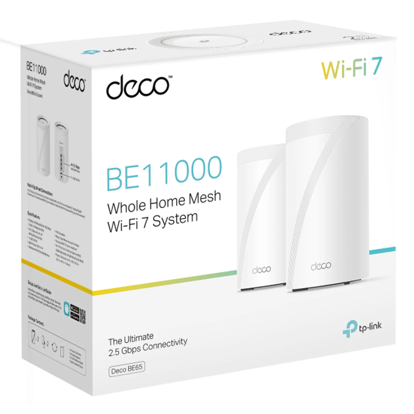 TP-Link Deco BE65 Tri-bande (2,4 GHz / 5 GHz / 6 GHz) Wi-Fi 7 (802.11be) Blanc 4 Interne