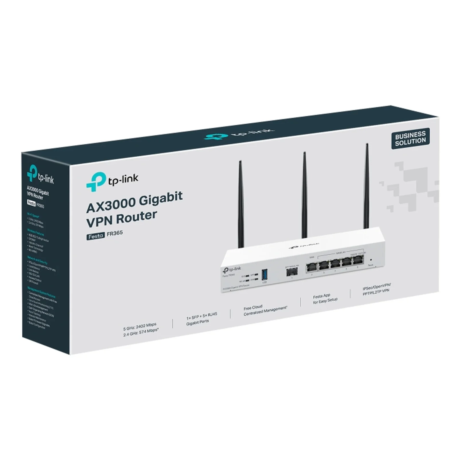 TP-Link FESTA FR365 routeur sans fil Gigabit Ethernet Dual-band (2.4GHz + 5GHz or 2.4GHz + 6GHz) Blanc