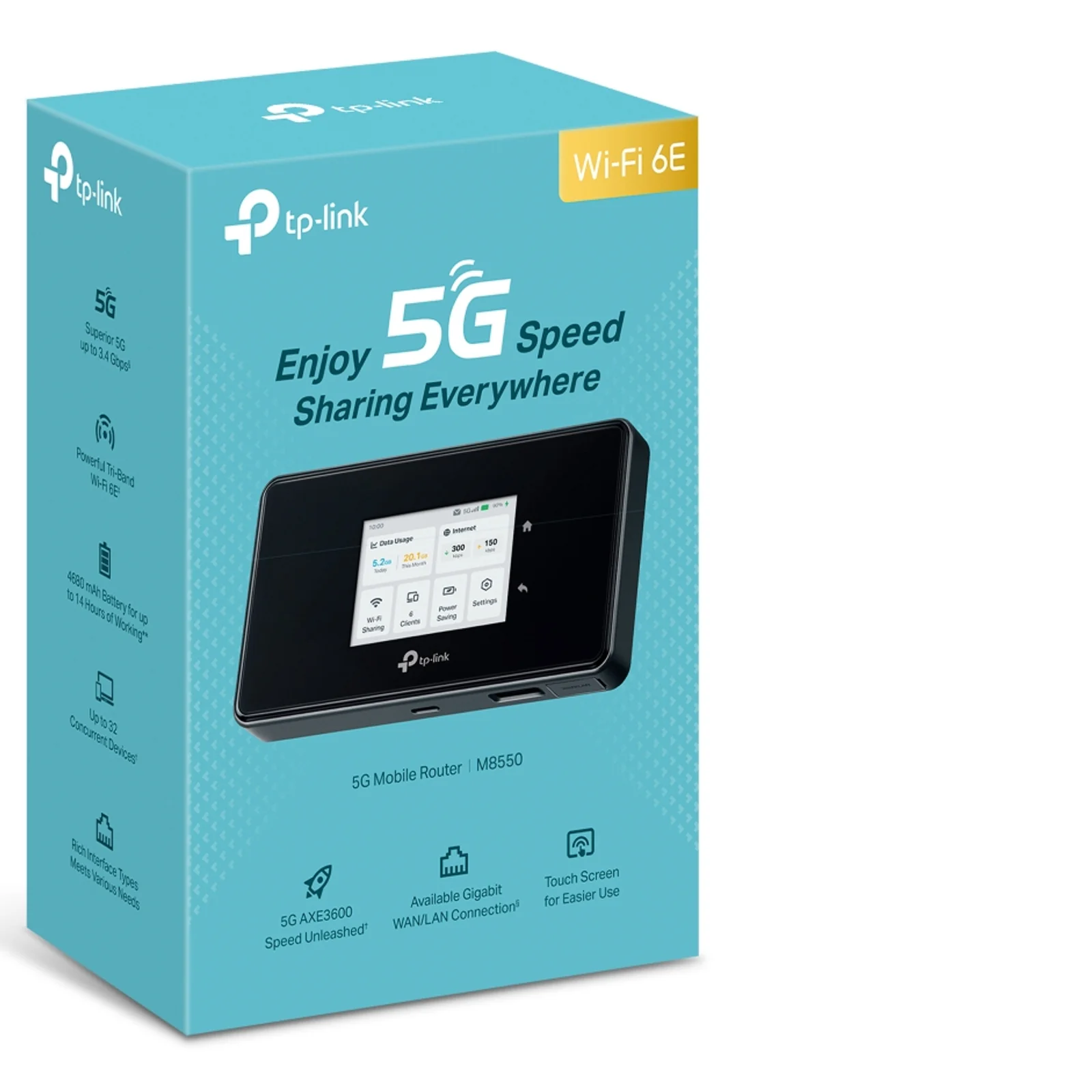 TP-Link M8550(EU) routeur cellulaire, passerelle et modem Routeur de réseau cellulaire