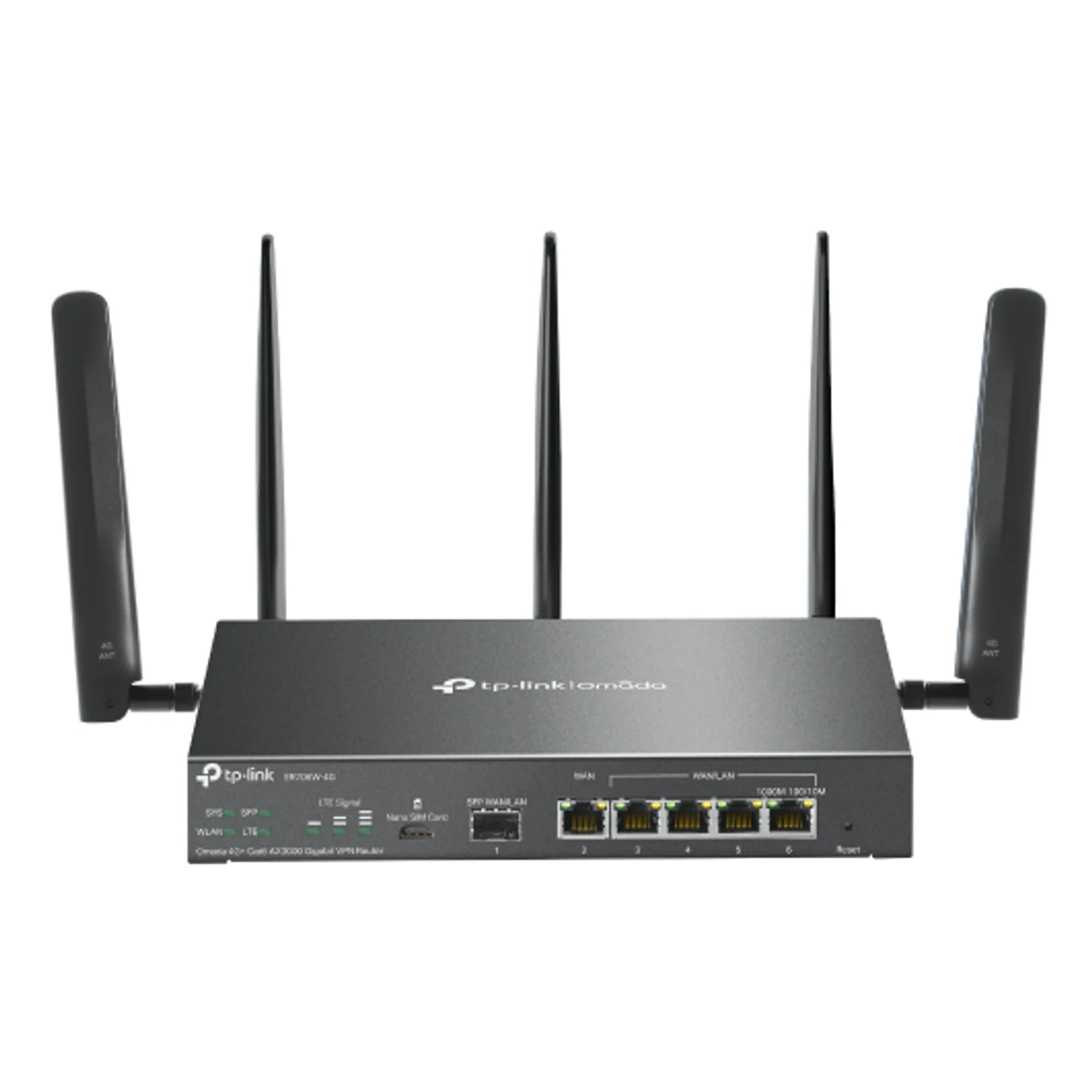 Omada ER706W-4G routeur sans fil Gigabit Ethernet Bi-bande (2,4 GHz / 5 GHz) Noir