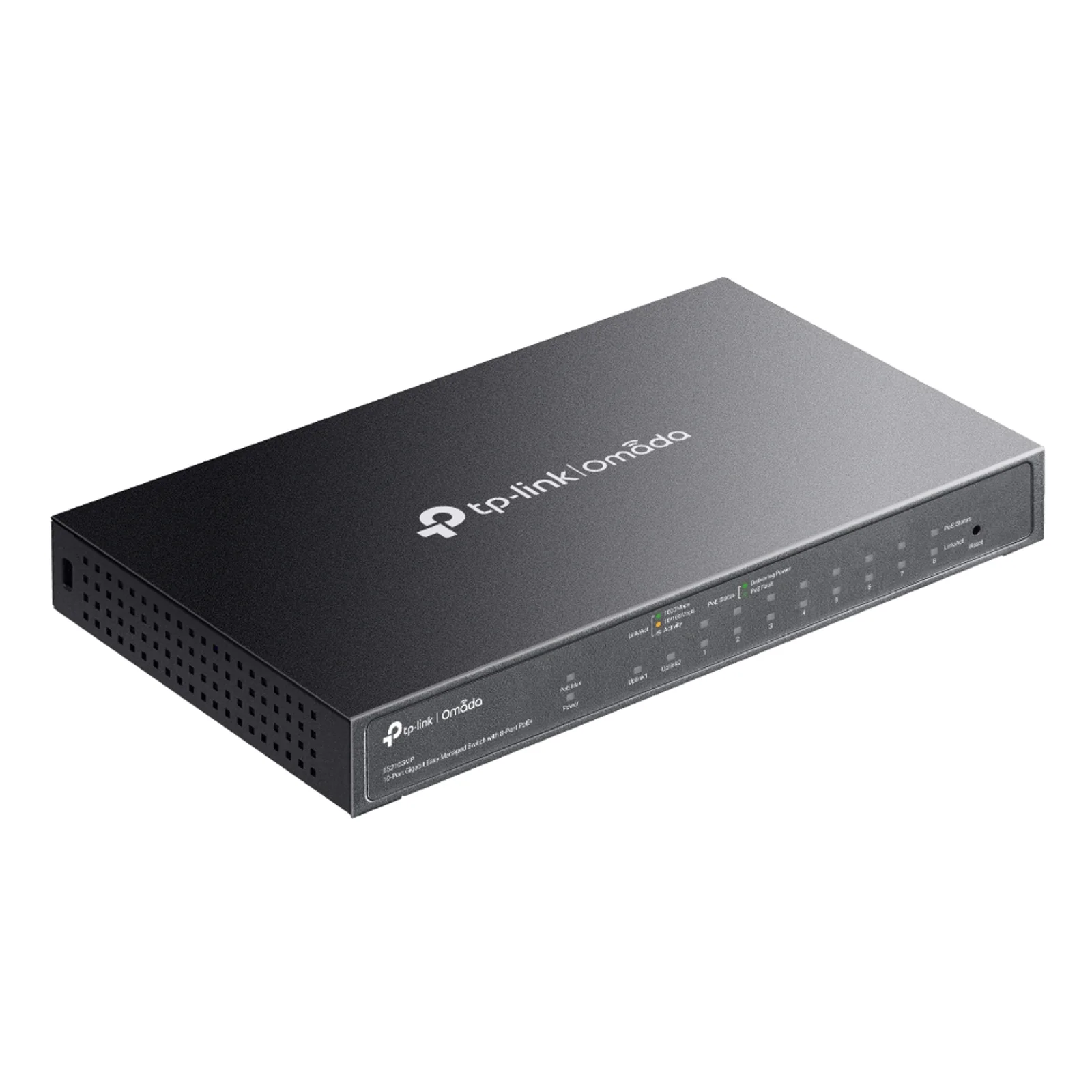 TP-Link Omada ES210GMP commutateur réseau Géré Gigabit Ethernet (10/100/1000) Connexion Ethernet, supportant l'alimentation via ce port (PoE) Noir