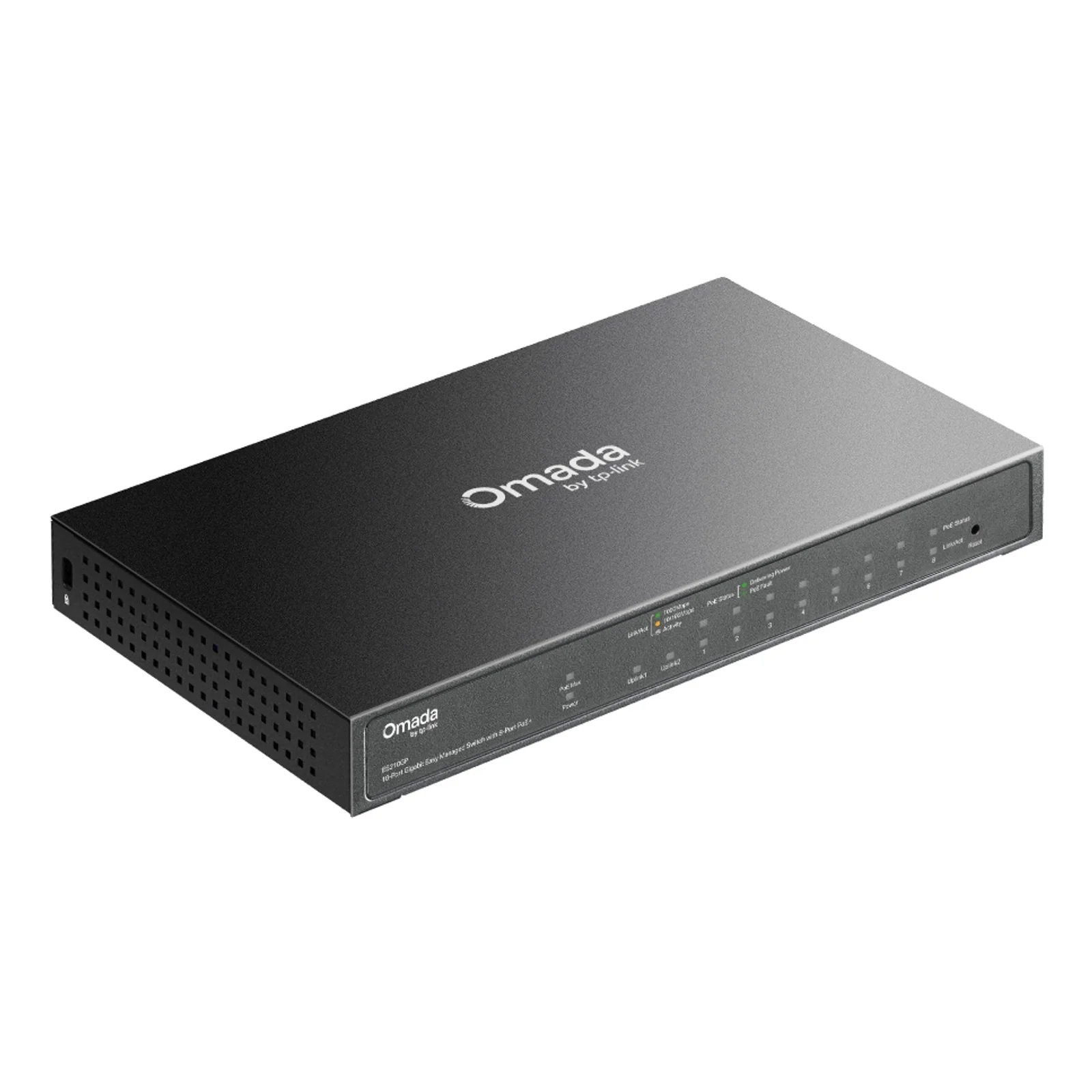 TP-Link Omada ES210GP commutateur réseau Géré L2 Gigabit Ethernet (10/100/1000) Connexion Ethernet, supportant l'alimentation via ce port (PoE) DIN rail Noir